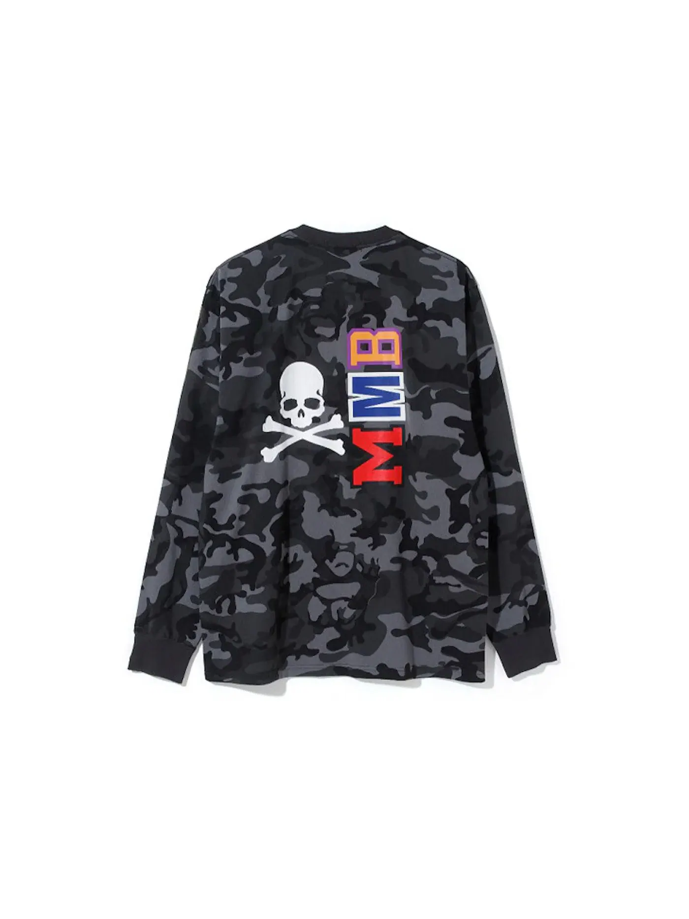 Мужская футболка с длинным рукавом BAPE Vs Mastermind Half Skull Half Shark MMB Split Panel Camo BAPE — изображение 2 из 2