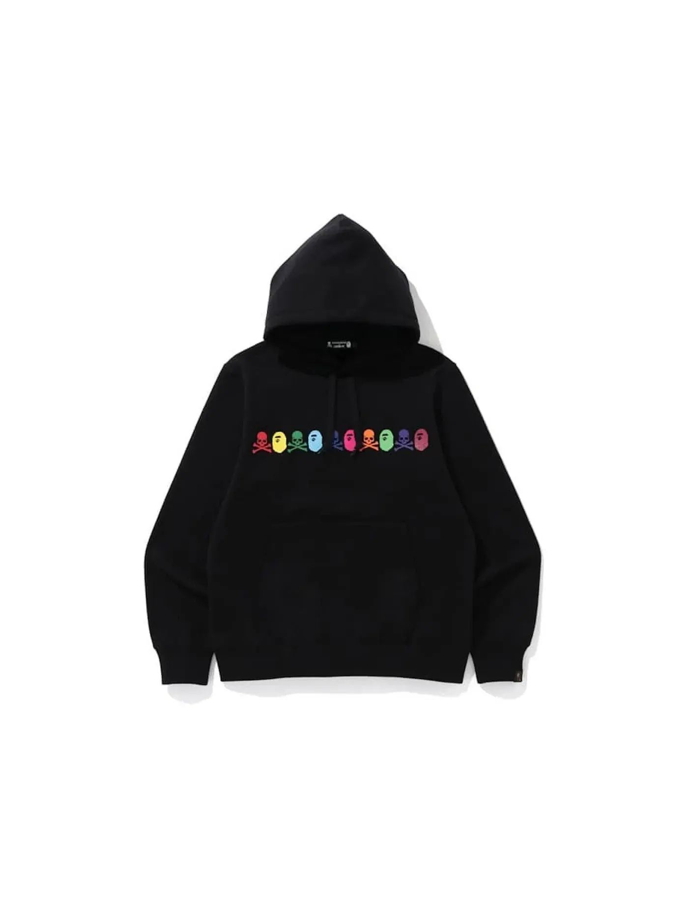 Мужской пуловер-худи с принтом Rainbow Logo Mastermind BAPE — изображение 1 из 2, черный