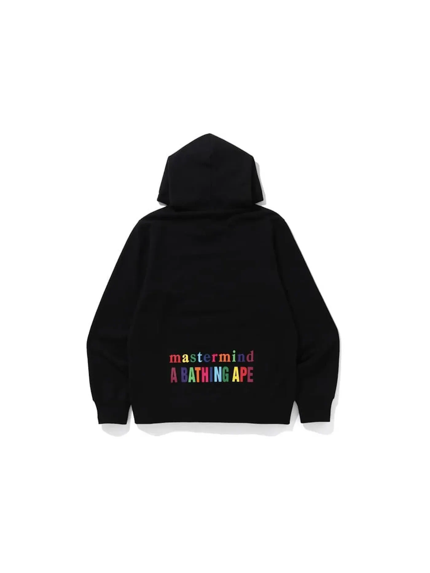 Мужской пуловер-худи с принтом Rainbow Logo Mastermind BAPE — изображение 2 из 2, черный