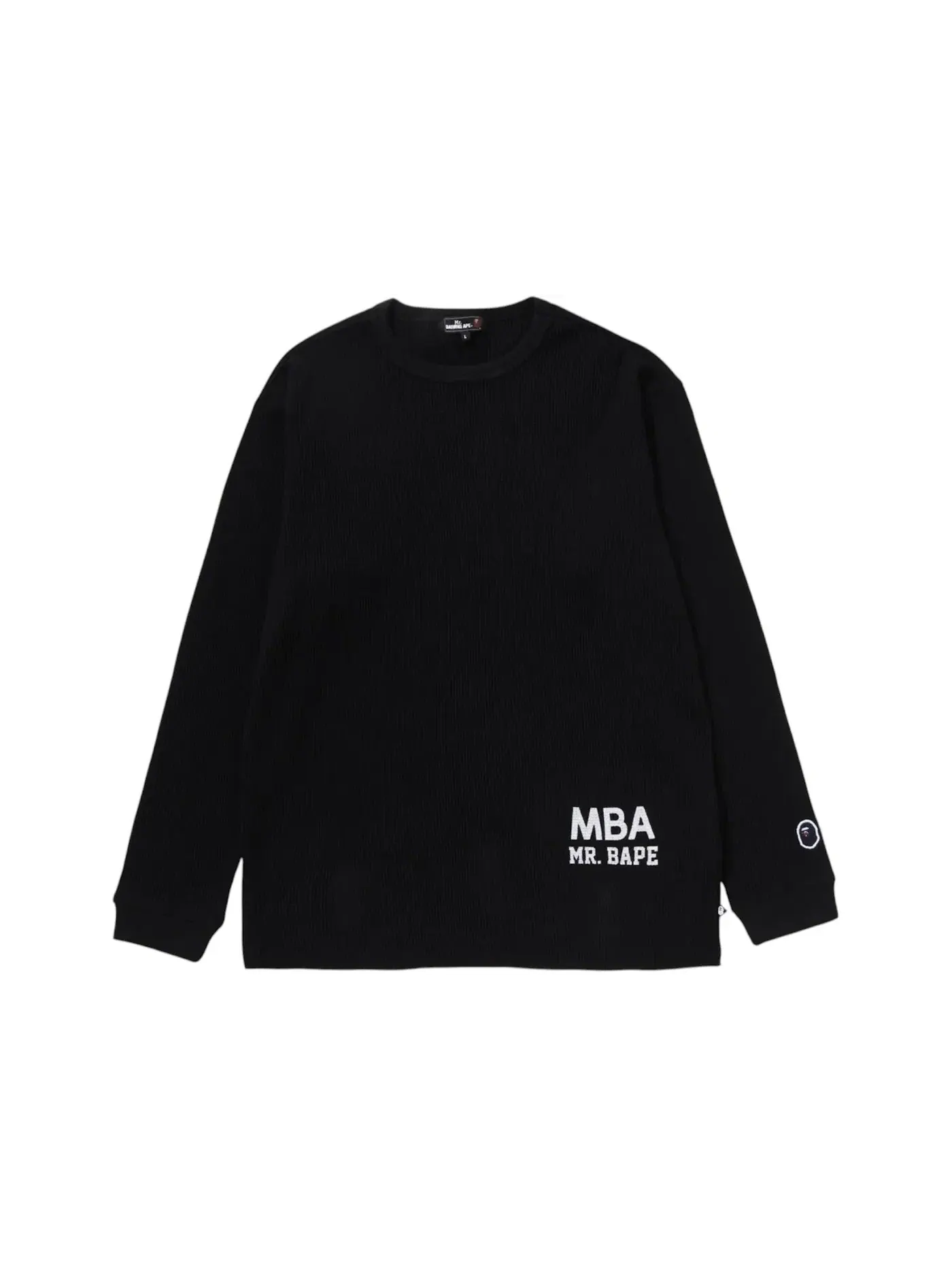 Мужская футболка с длинным рукавом BAPE Tee — изображение 1 из 1, черный