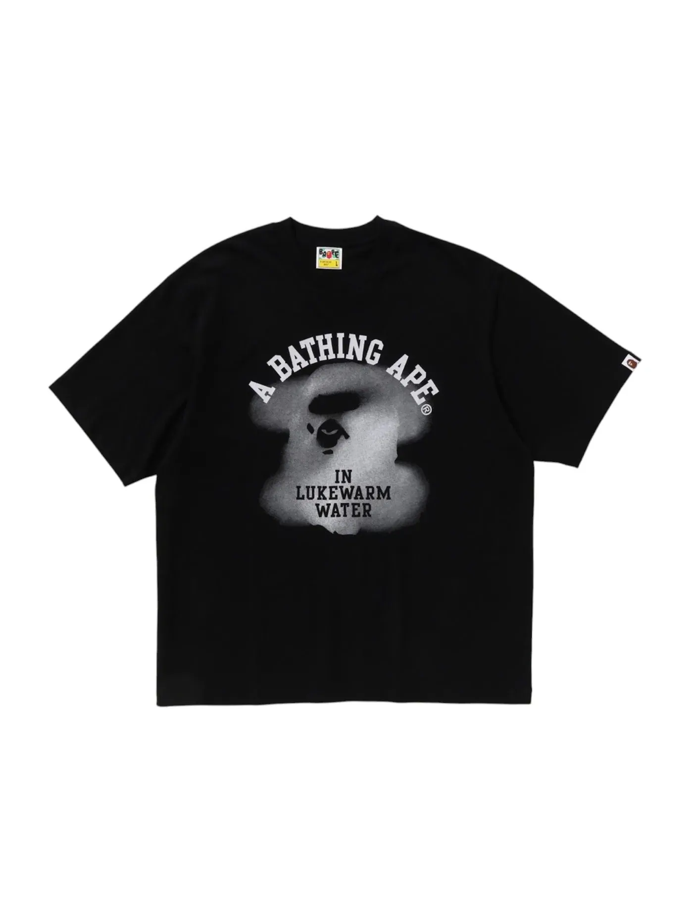 Мужская футболка свободного кроя BAPE Water Print College Logo Relaxed Fit Tee — изображение 1 из 1, черный