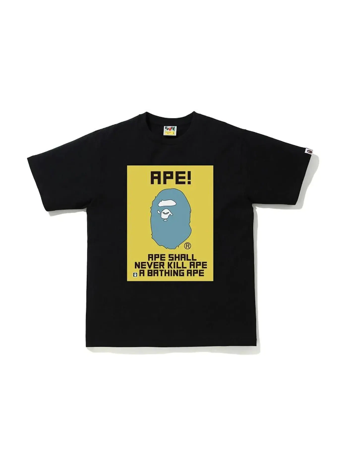 Мужская футболка с принтом BAPE Tee BAPE — изображение 1 из 2, черный