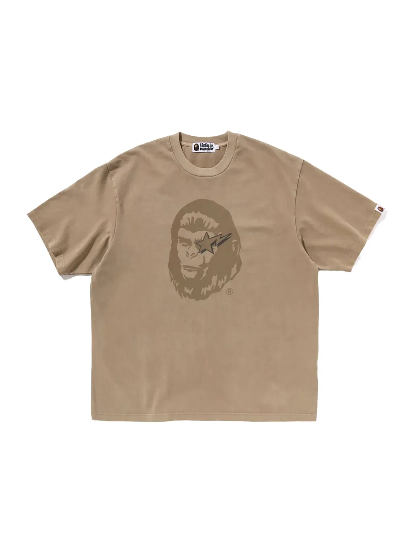 Мужская футболка с красителем BAPE Tee — изображение 1 из 2, коричневый