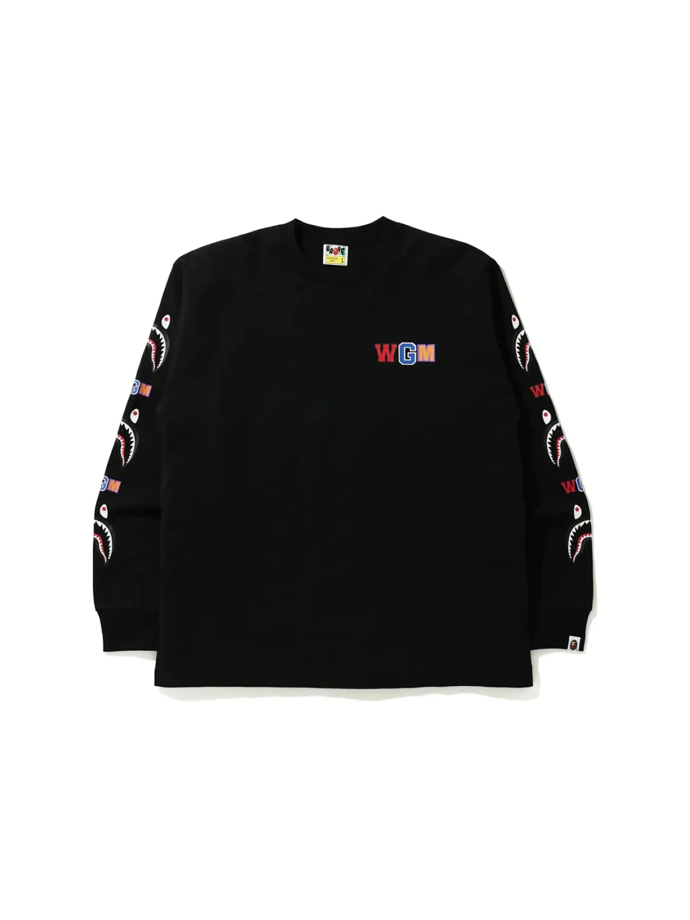 Мужская футболка с длинным рукавом BAPE L/S Tee — изображение 1 из 1, черный