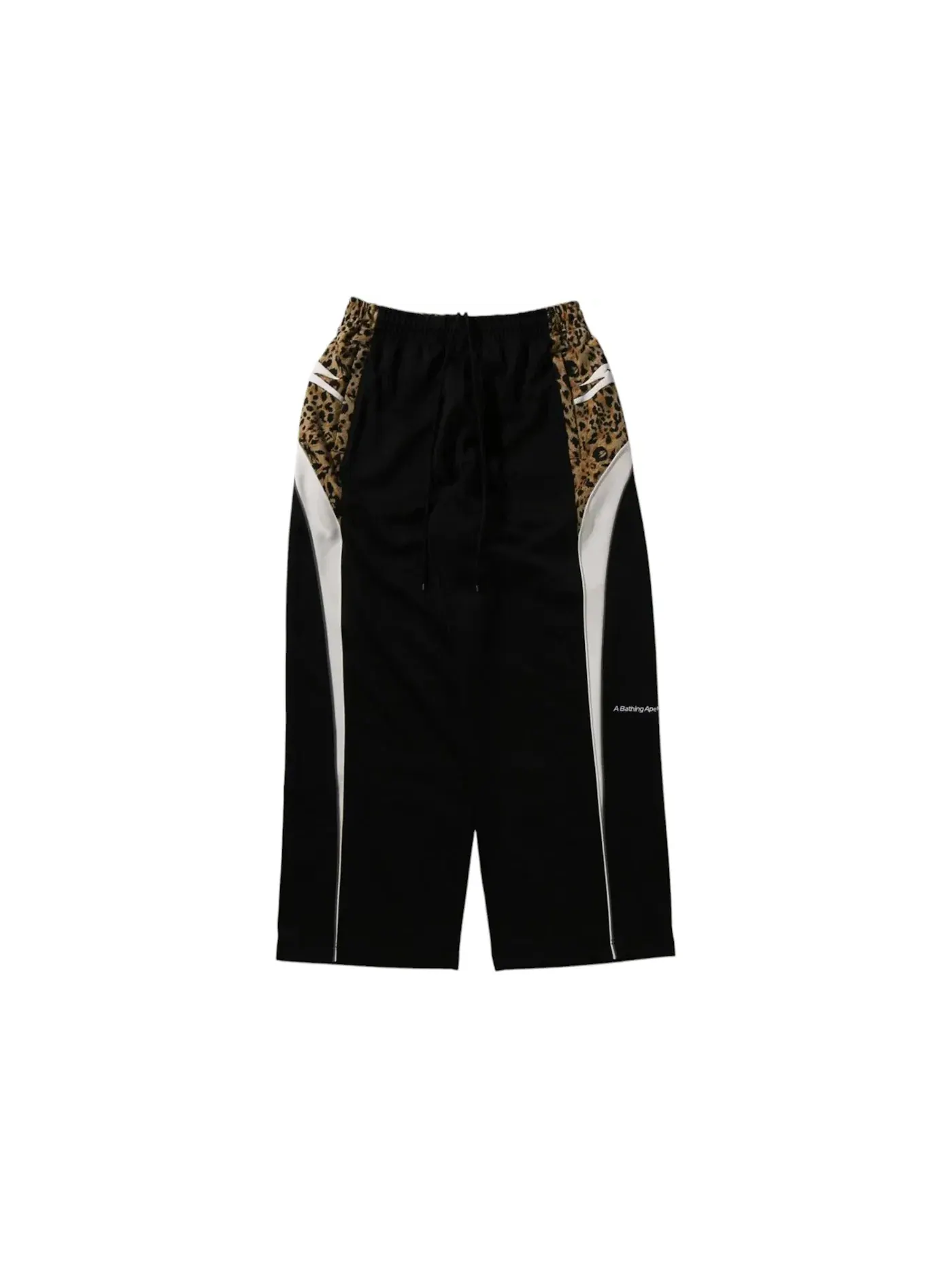 Мужские спортивные штаны оверсайз с принтом Wild Leopard Pattern BAPE — изображение 1 из 1, черный