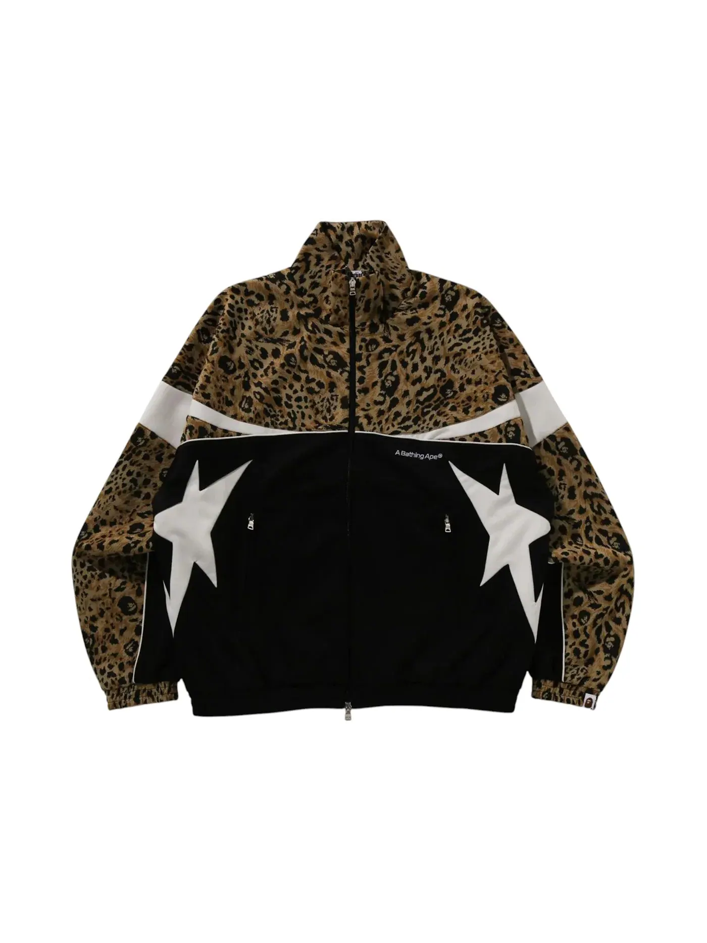 Мужская куртка свободного кроя с принтом Wild Leopard BAPE — изображение 1 из 1, черный