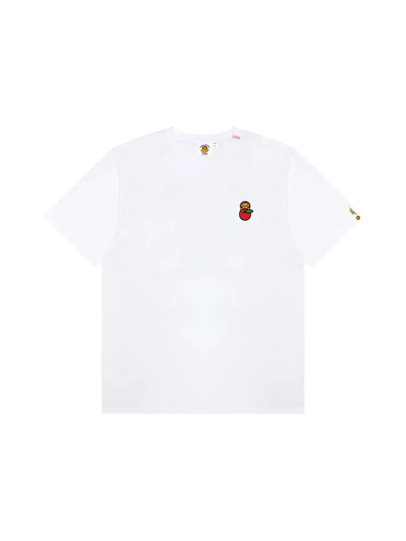 Женская футболка с принтом Baby Milo Apple BAPE — изображение 1 из 2, белый