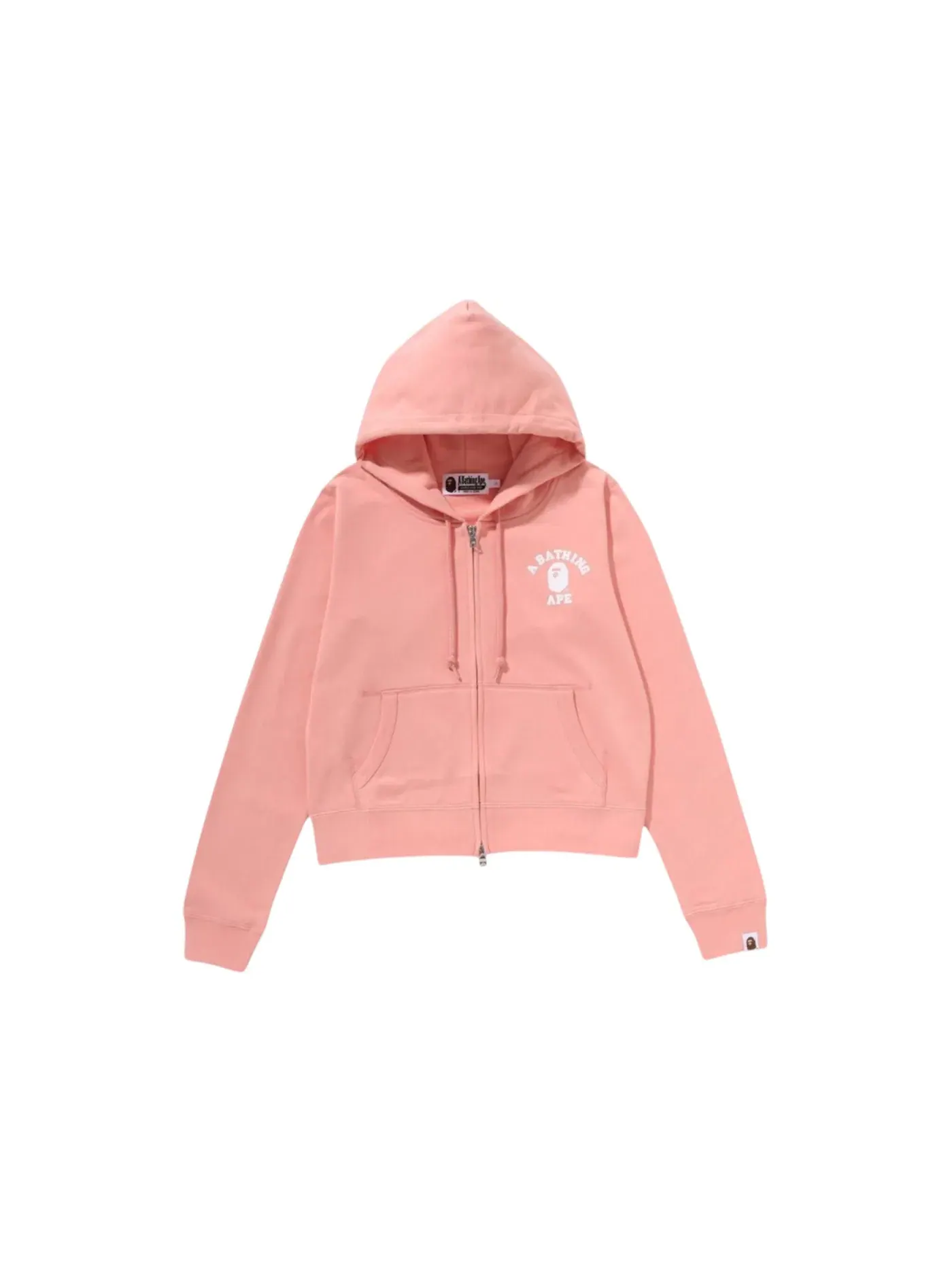 Женская худи с застежкой-молнией College BAPE — изображение 1 из 1, розовый