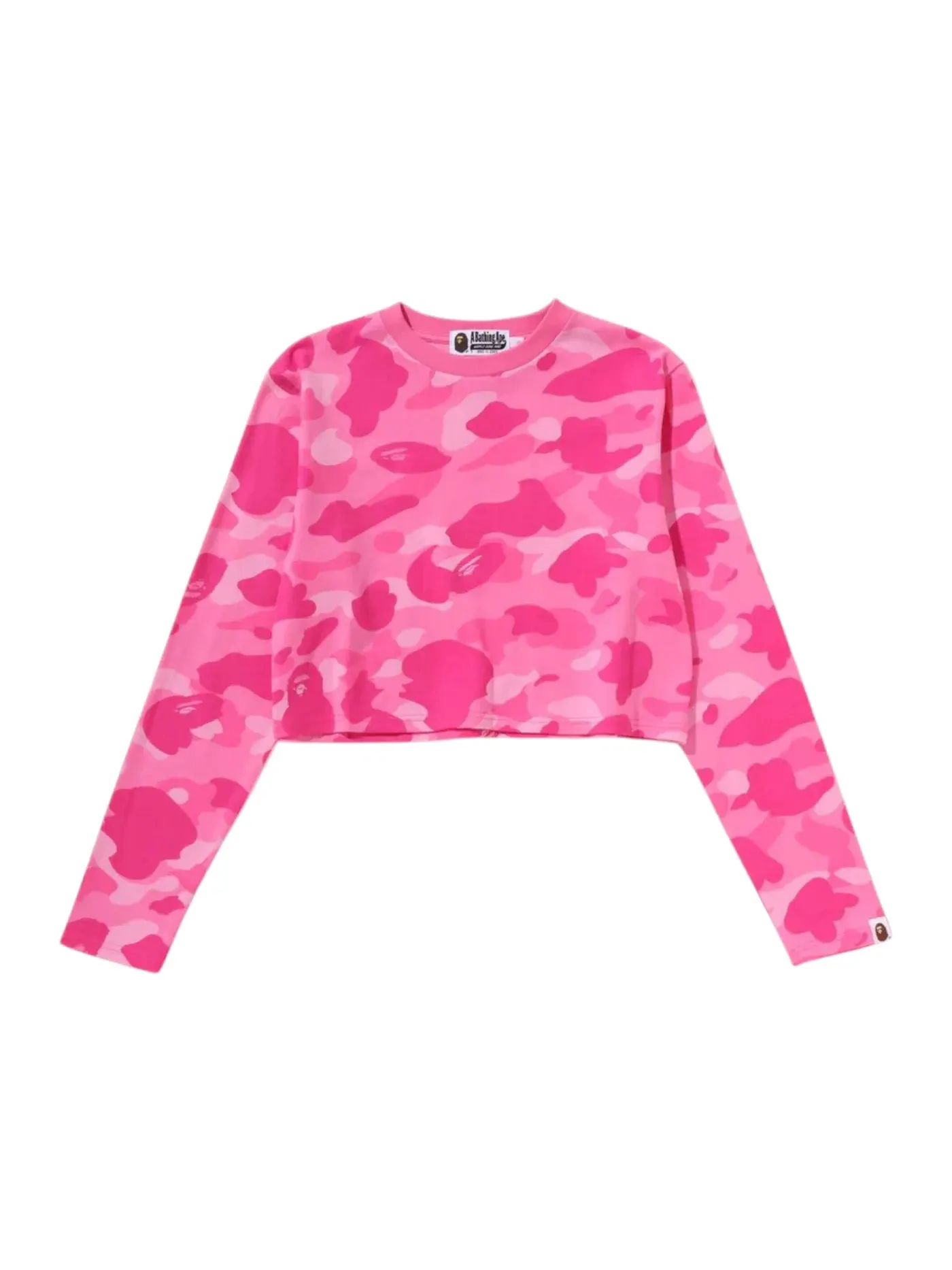 Женская футболка с длинным рукавом Color Camo BAPE — изображение 1 из 1, розовый