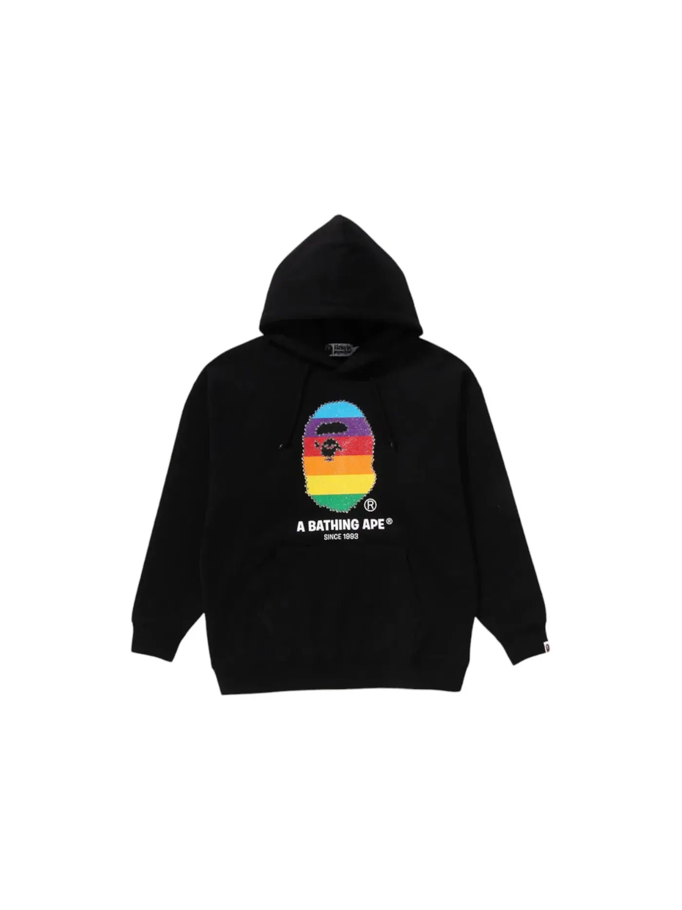Женский худи оверсайз Crystal Ape Head BAPE — изображение 1 из 1, черный