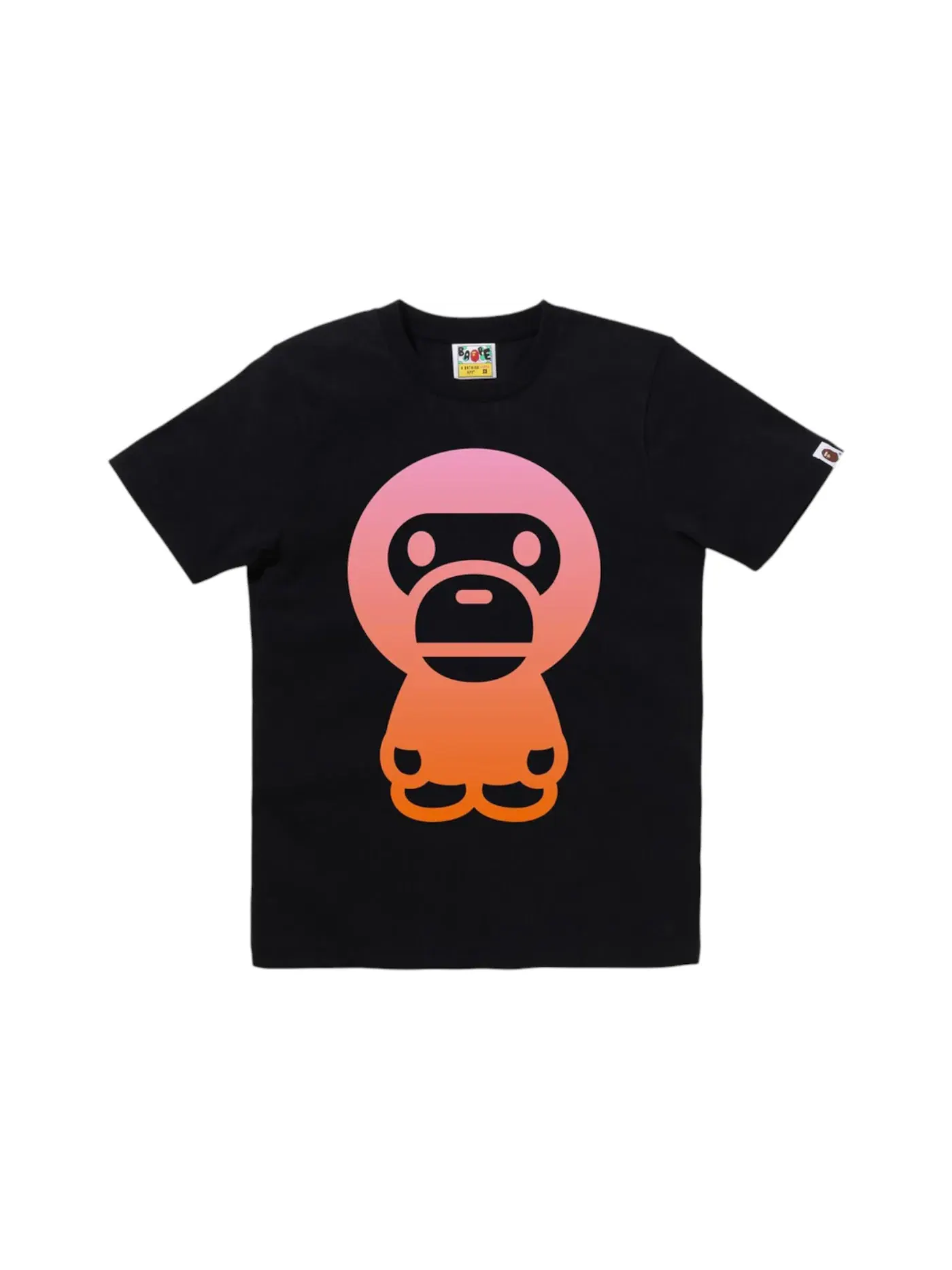 Женская футболка с принтом Gradation Big Baby Milo BAPE — изображение 1 из 1, черный