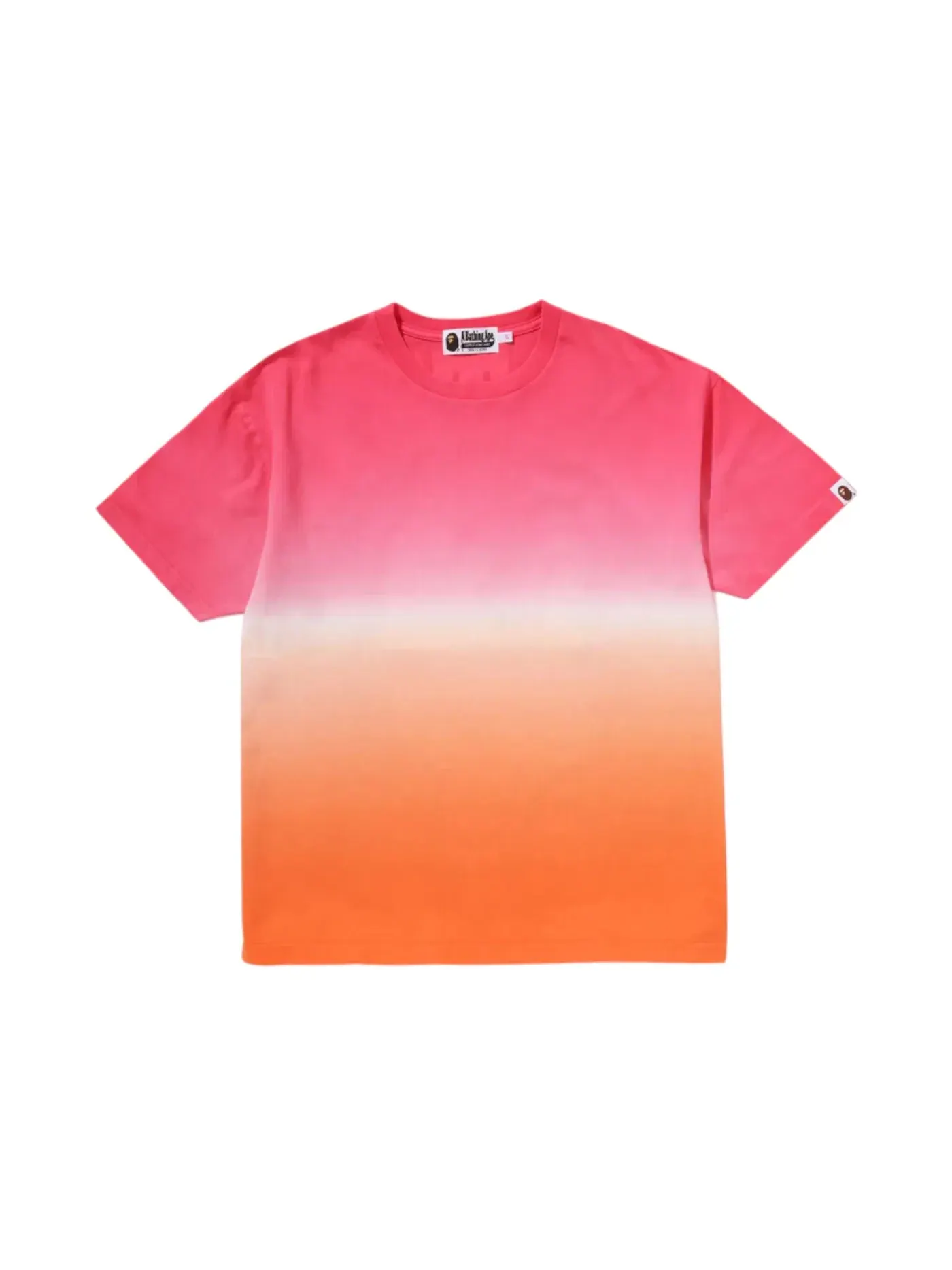 Женская футболка с градиентом BAPE Big College Oversized Tee — изображение 2 из 2, розовый