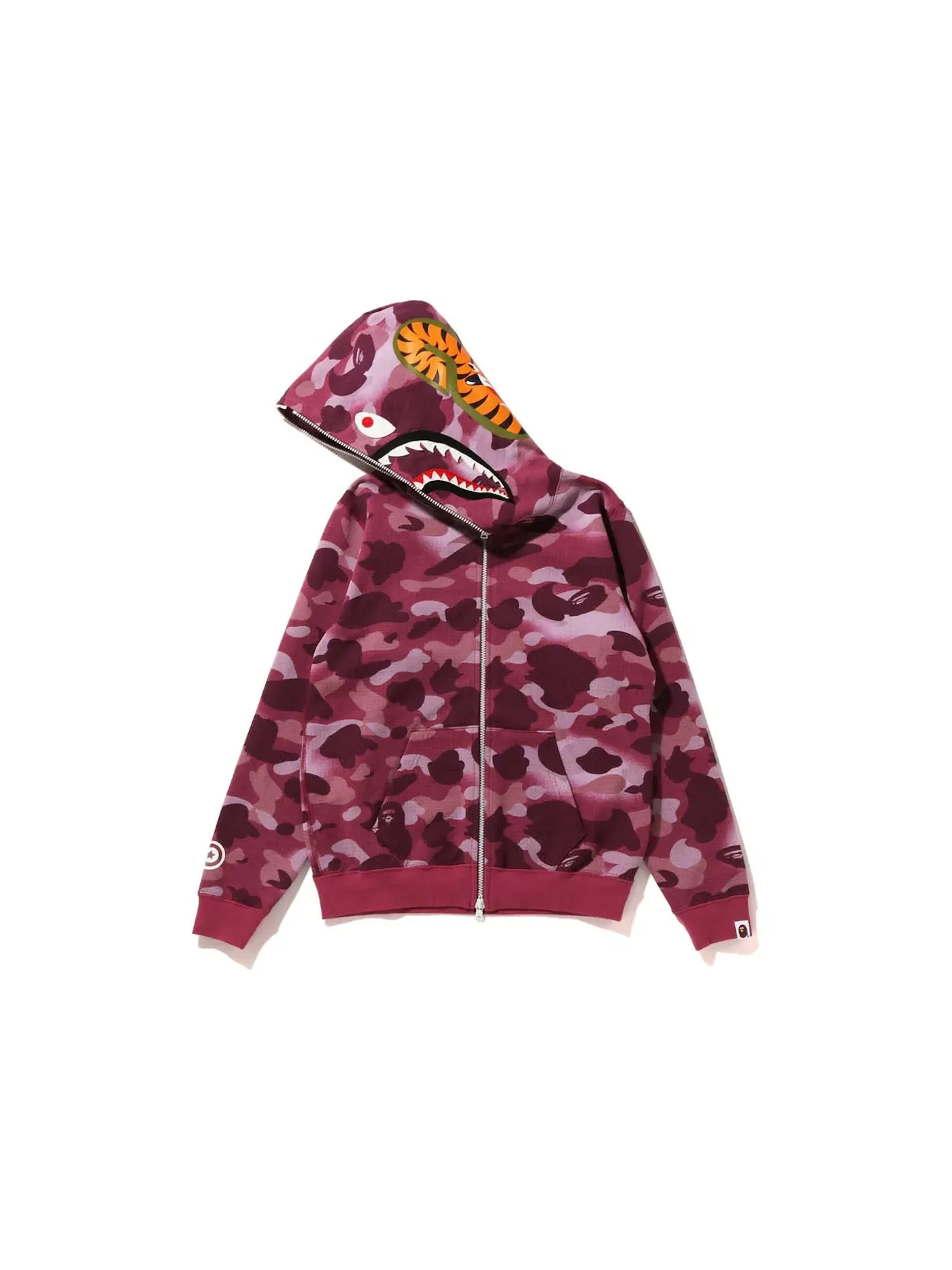Женская худи с камуфляжным принтом BAPE Hoodie — изображение 2 из 3, бордовый