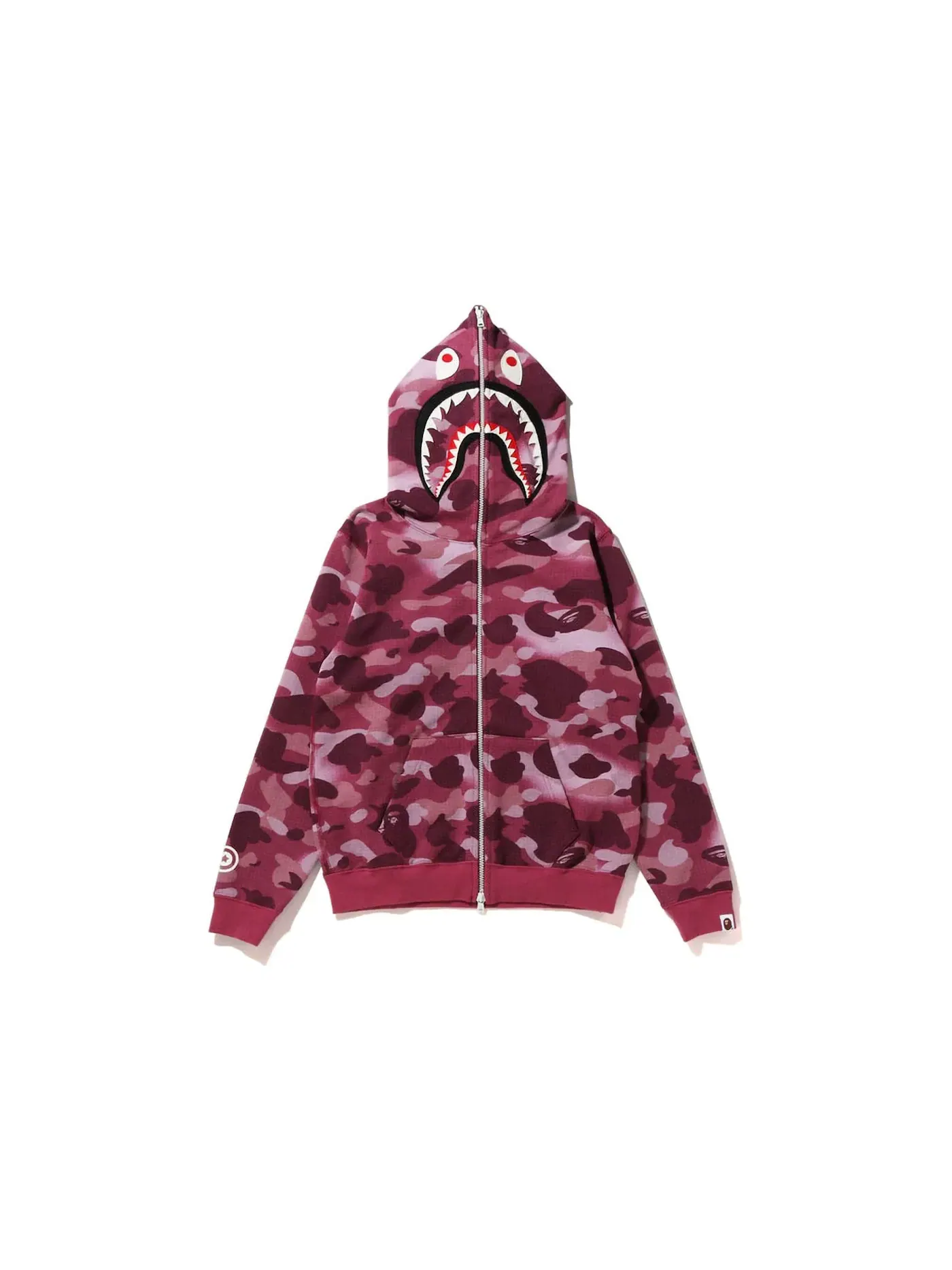 Женская худи с камуфляжным принтом BAPE Hoodie — изображение 3 из 3, бордовый