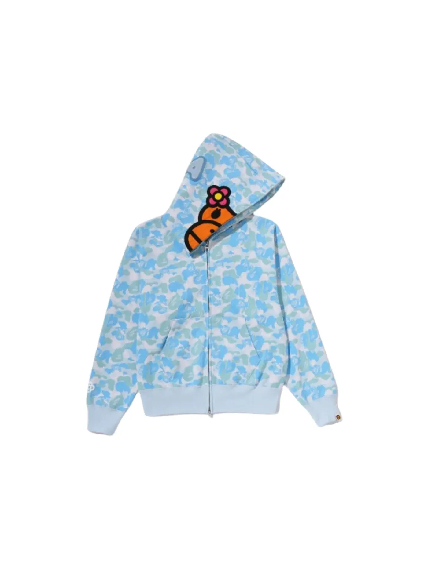 Женская худи на молнии BAPE Lisa Abc Camo — изображение 1 из 2, синий