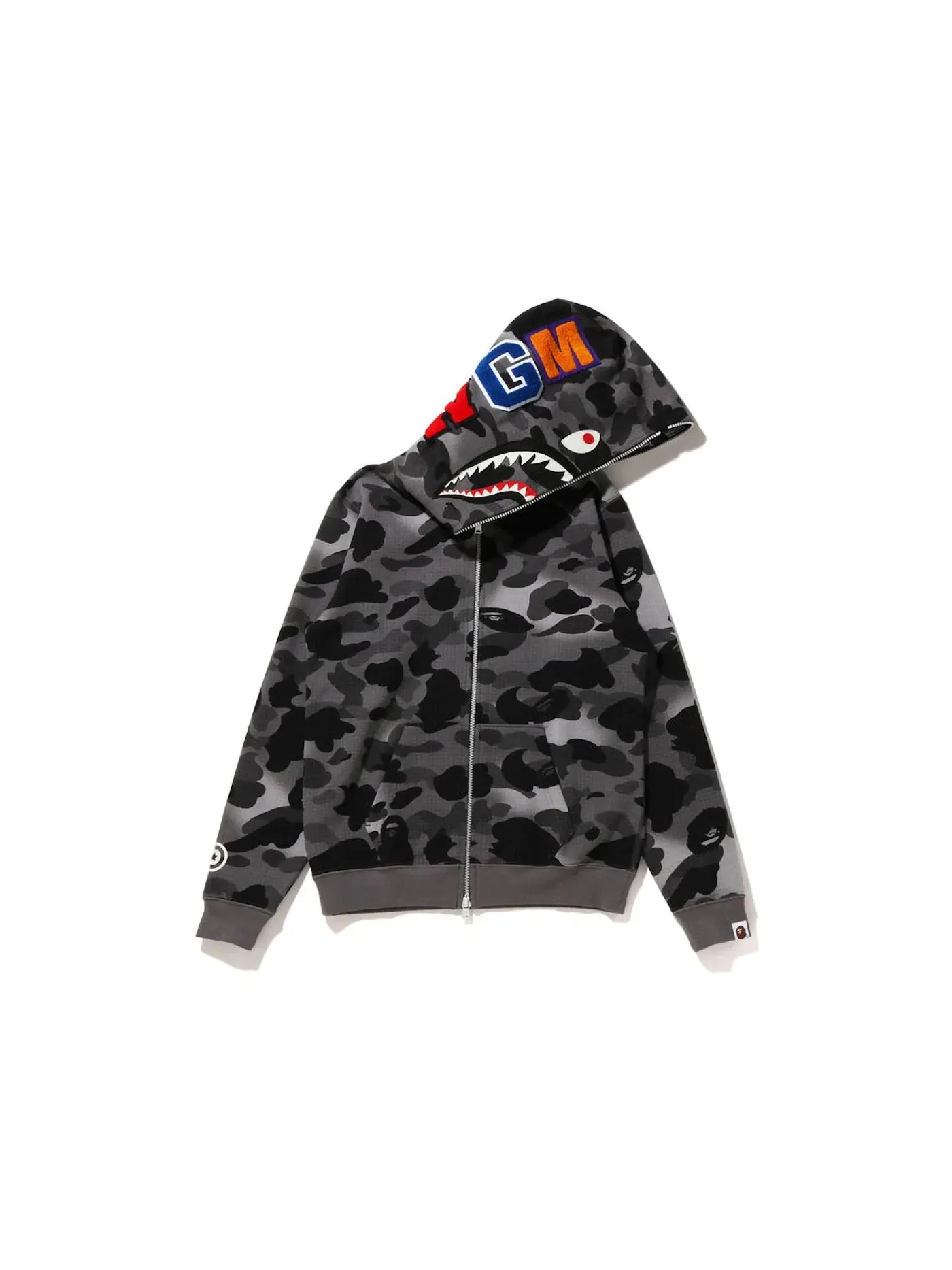 Женский худи с камуфляжным принтом BAPE — изображение 1 из 3, черный