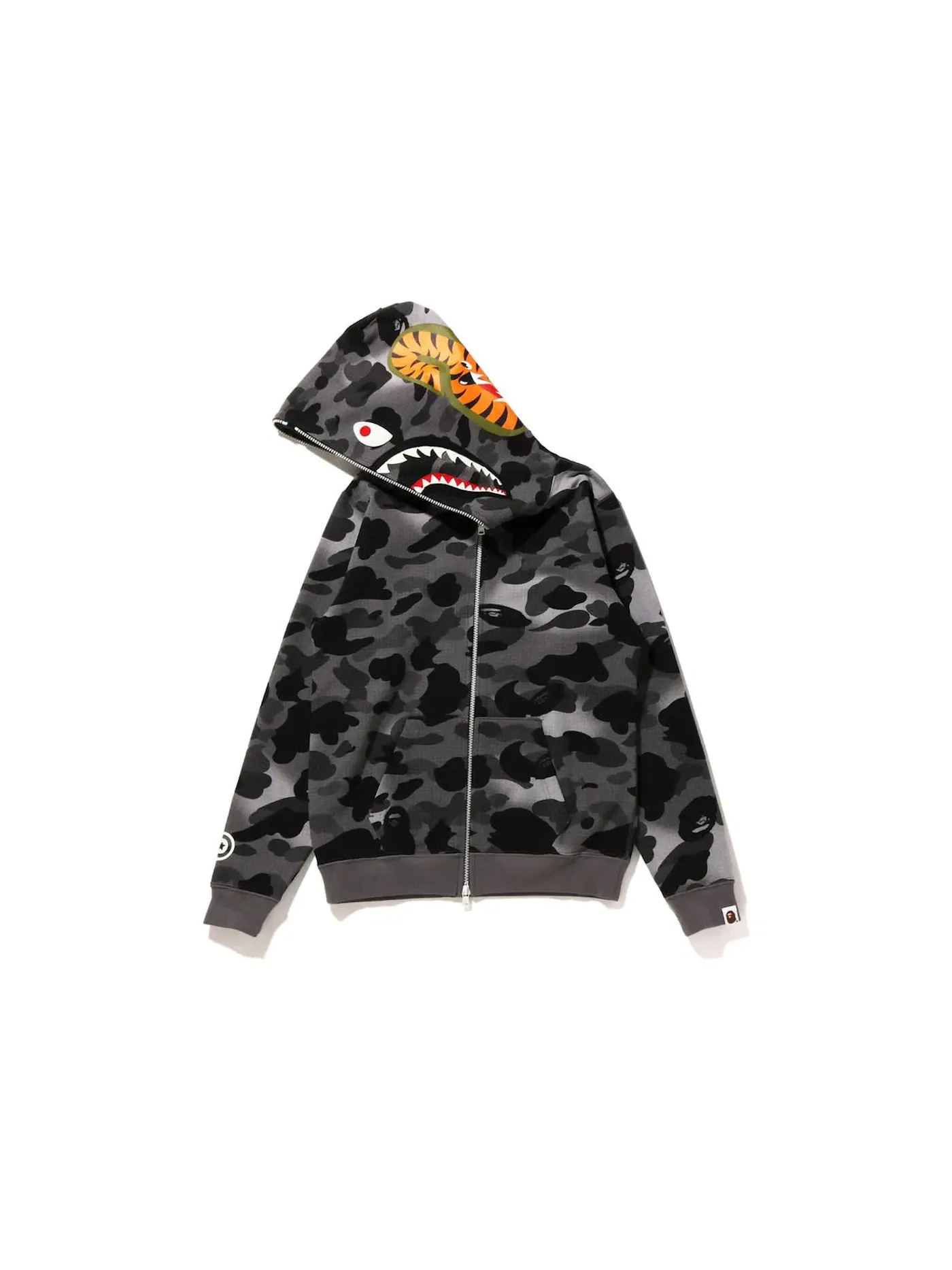Женский худи с камуфляжным принтом BAPE — изображение 2 из 3, черный