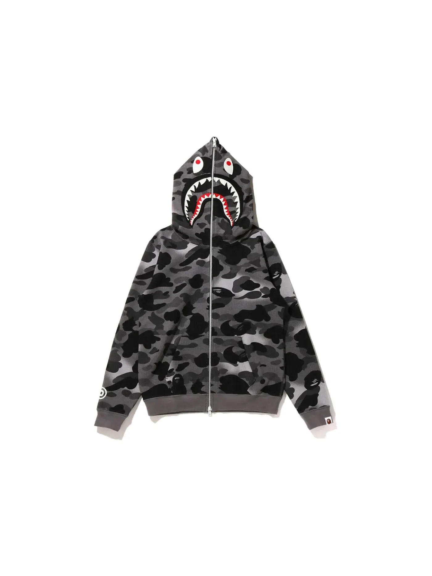 Женский худи с камуфляжным принтом BAPE — изображение 3 из 3, черный