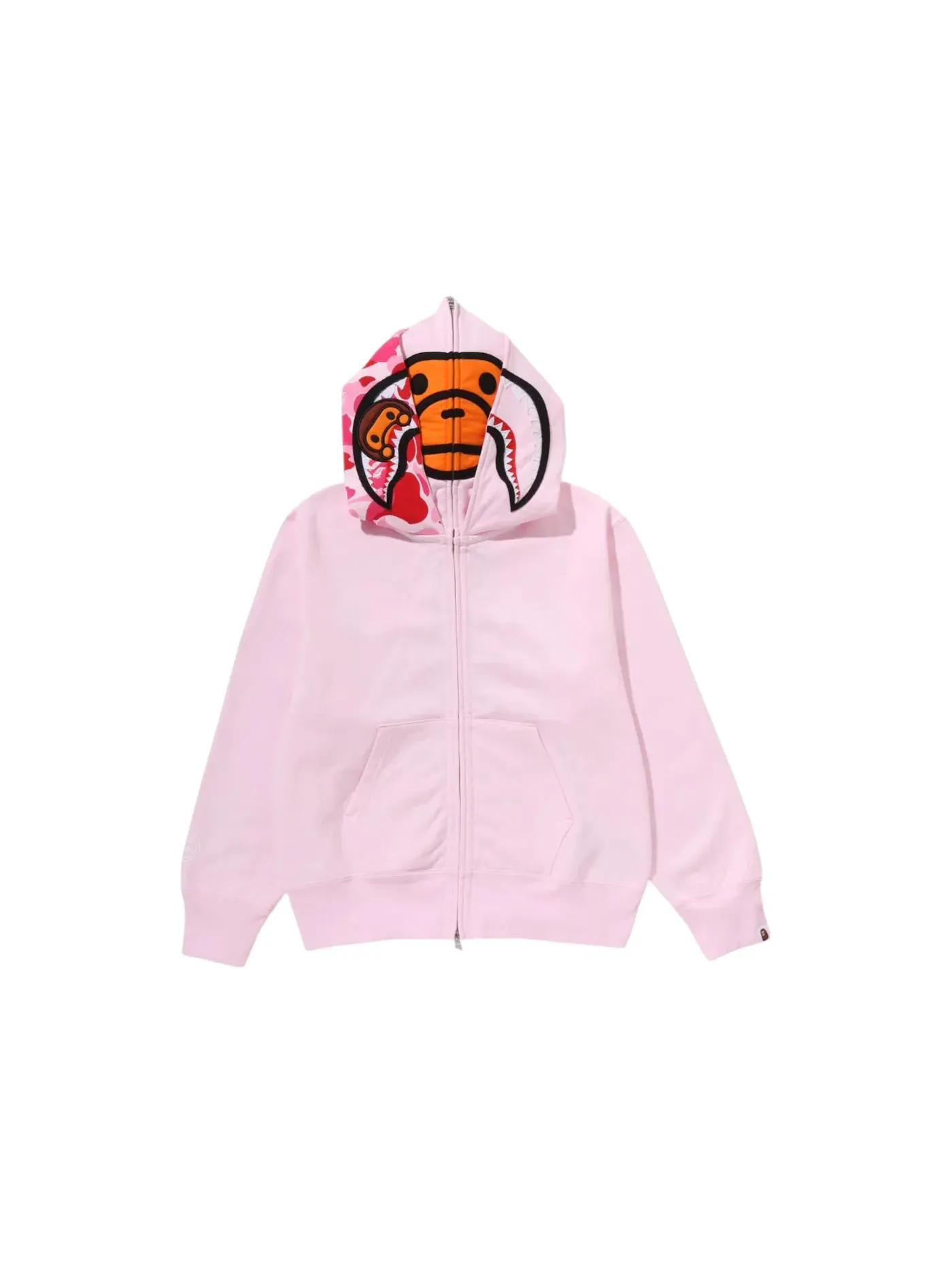 Женская худи с принтом BAPE Hoodie (Silver Font Milo) — изображение 1 из 3, розовый
