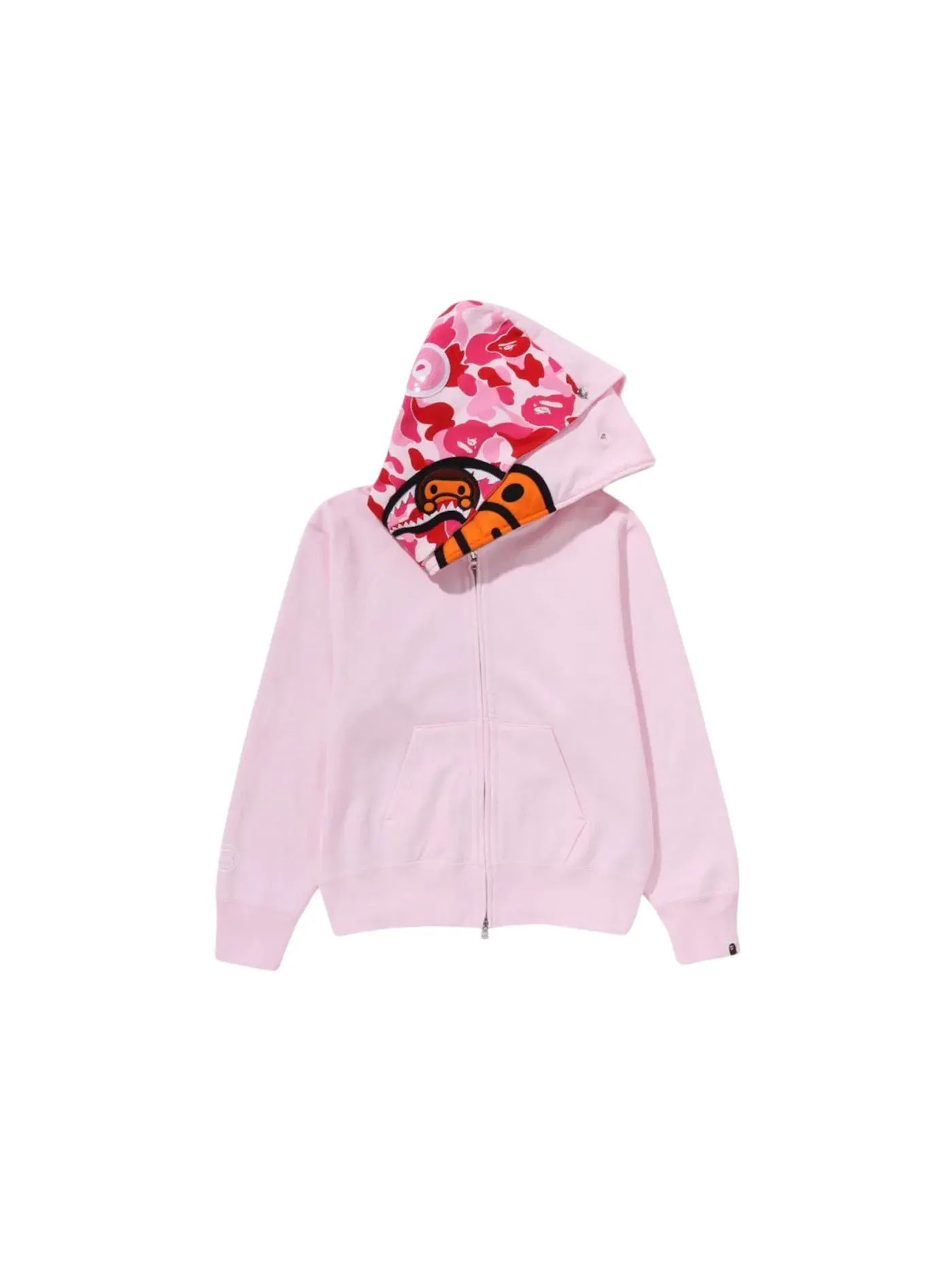Женская худи с капюшоном Milo Shark с двойным капюшоном BAPE — изображение 3 из 3, розовый