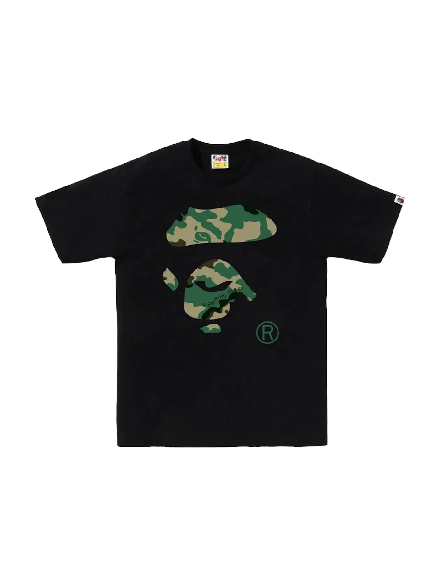 Мужская футболка с камуфляжным принтом BAPE — изображение 1 из 1, черный