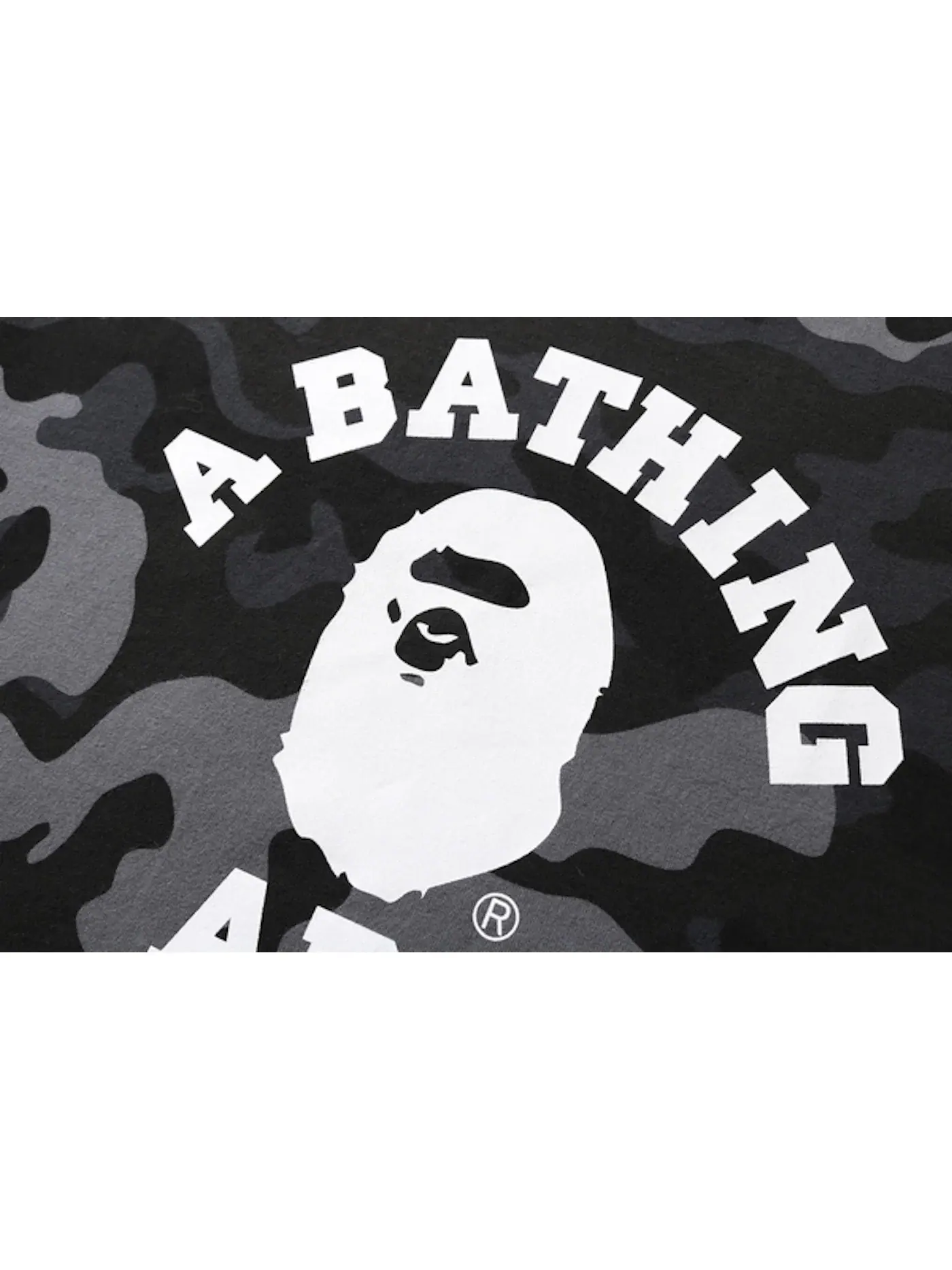 Мужская футболка с принтом BAPE Tee BAPE — изображение 2 из 2, черный