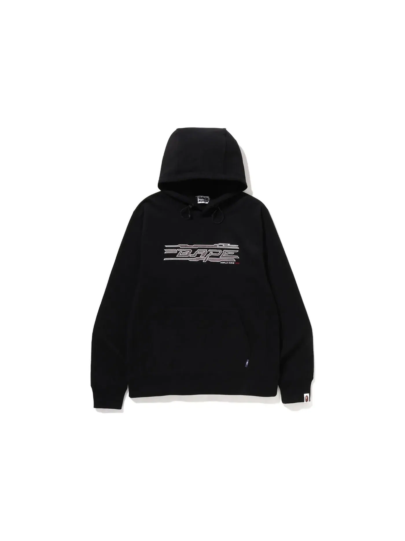 Мужской худи с вышивкой World Gone Mad BAPE — изображение 1 из 1, черный