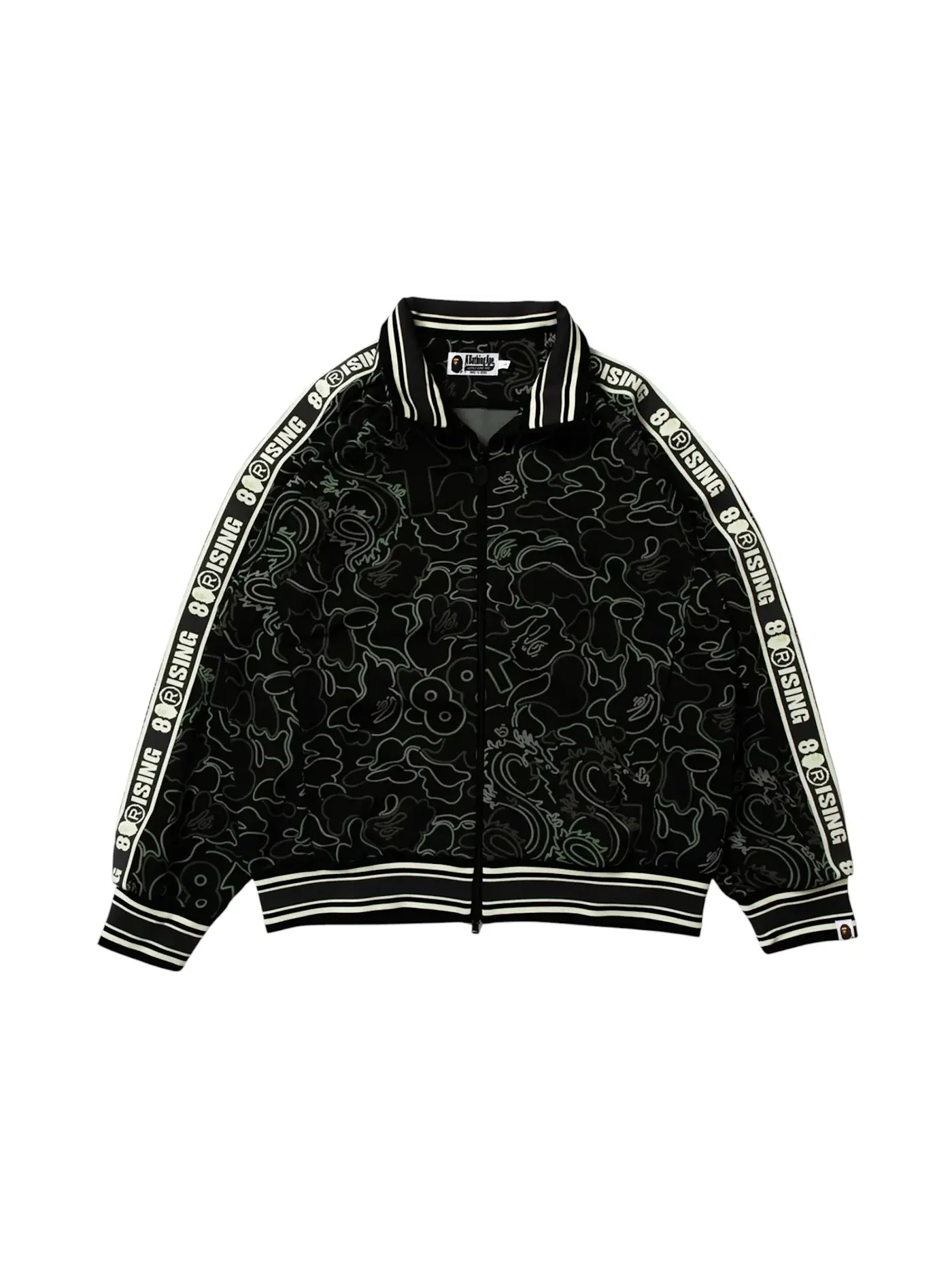 Мужская куртка с принтом Glow In The Dark Camo BAPE — изображение 1 из 2, черный