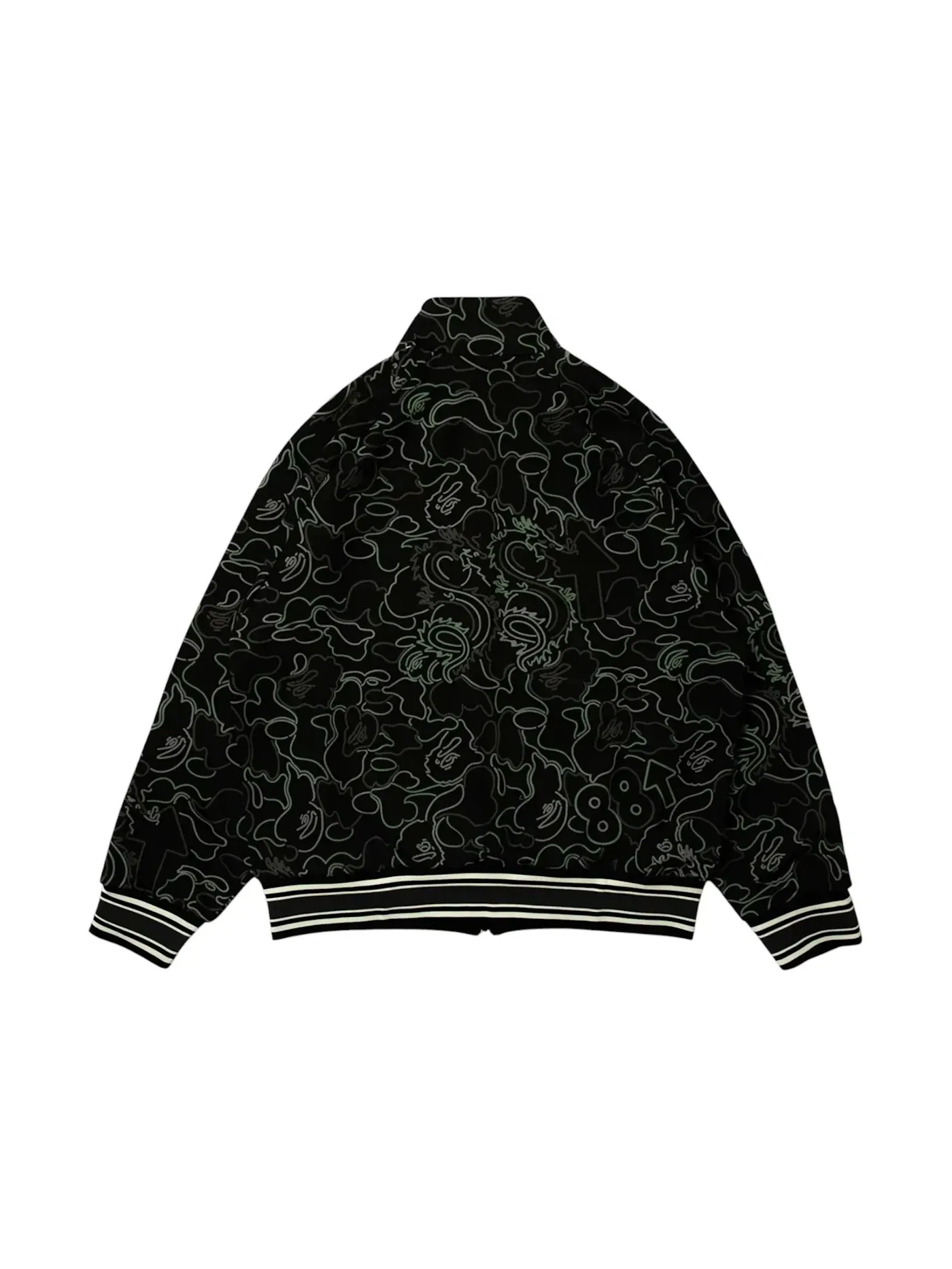 Мужская куртка с принтом Glow In The Dark Camo BAPE — изображение 2 из 2, черный