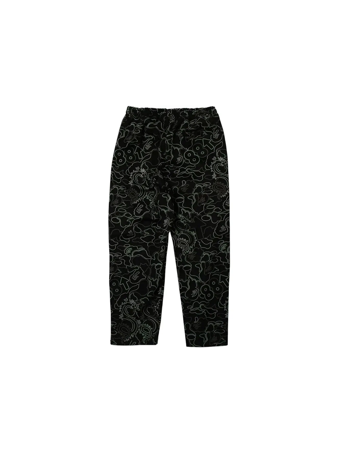 Мужские спортивные штаны с принтом BAPE x 88Rising Glow In The Dark Camo Track Pants — изображение 2 из 2, черный