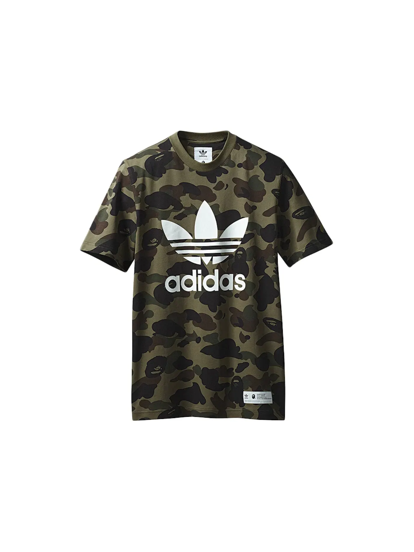 Мужская футболка с длинным рукавом BAPE Tee — изображение 1 из 2, оливковый