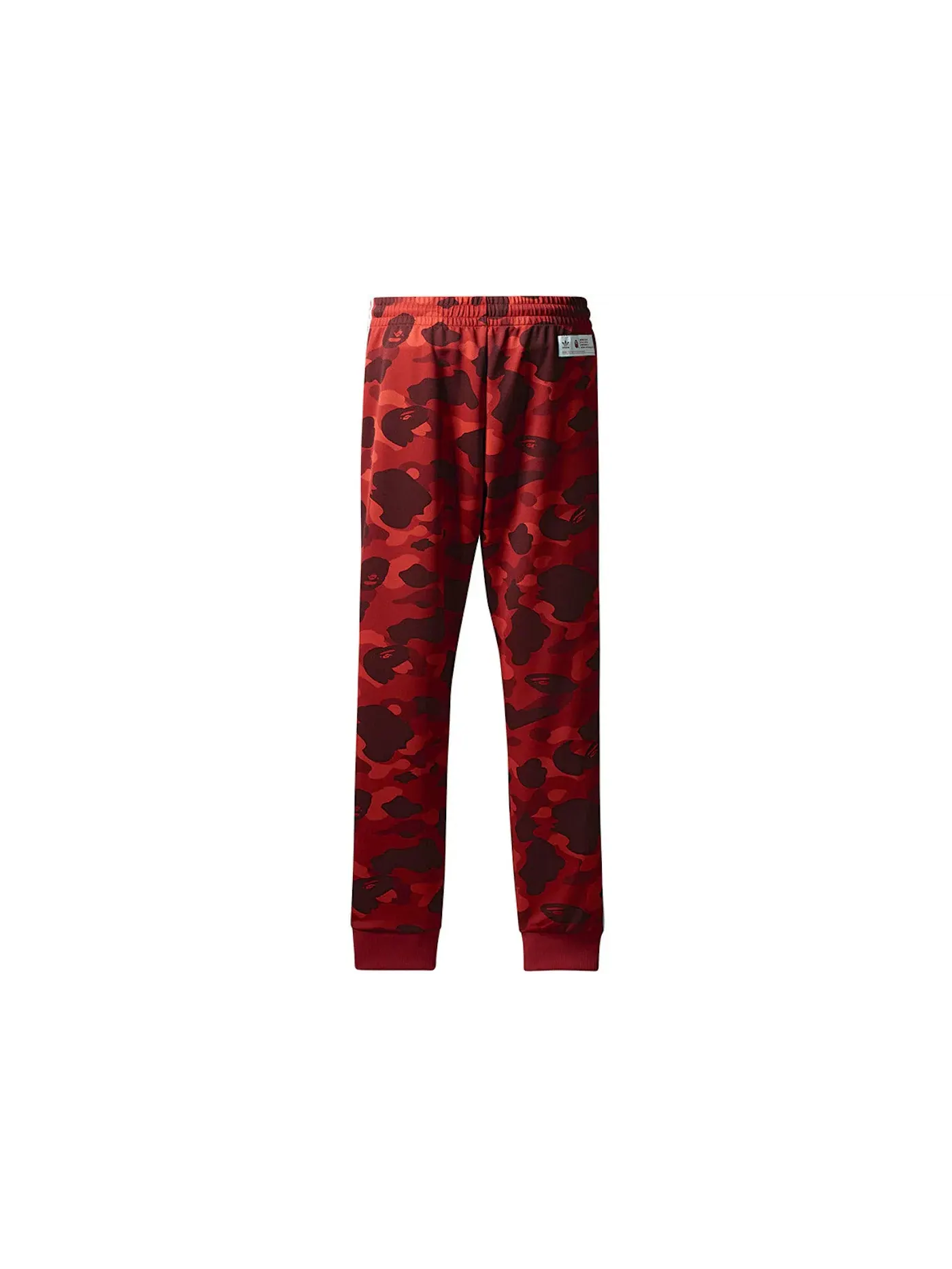 Мужские спортивные штаны с принтом BAPE x Adidas adicolor Pants — изображение 2 из 2, красный