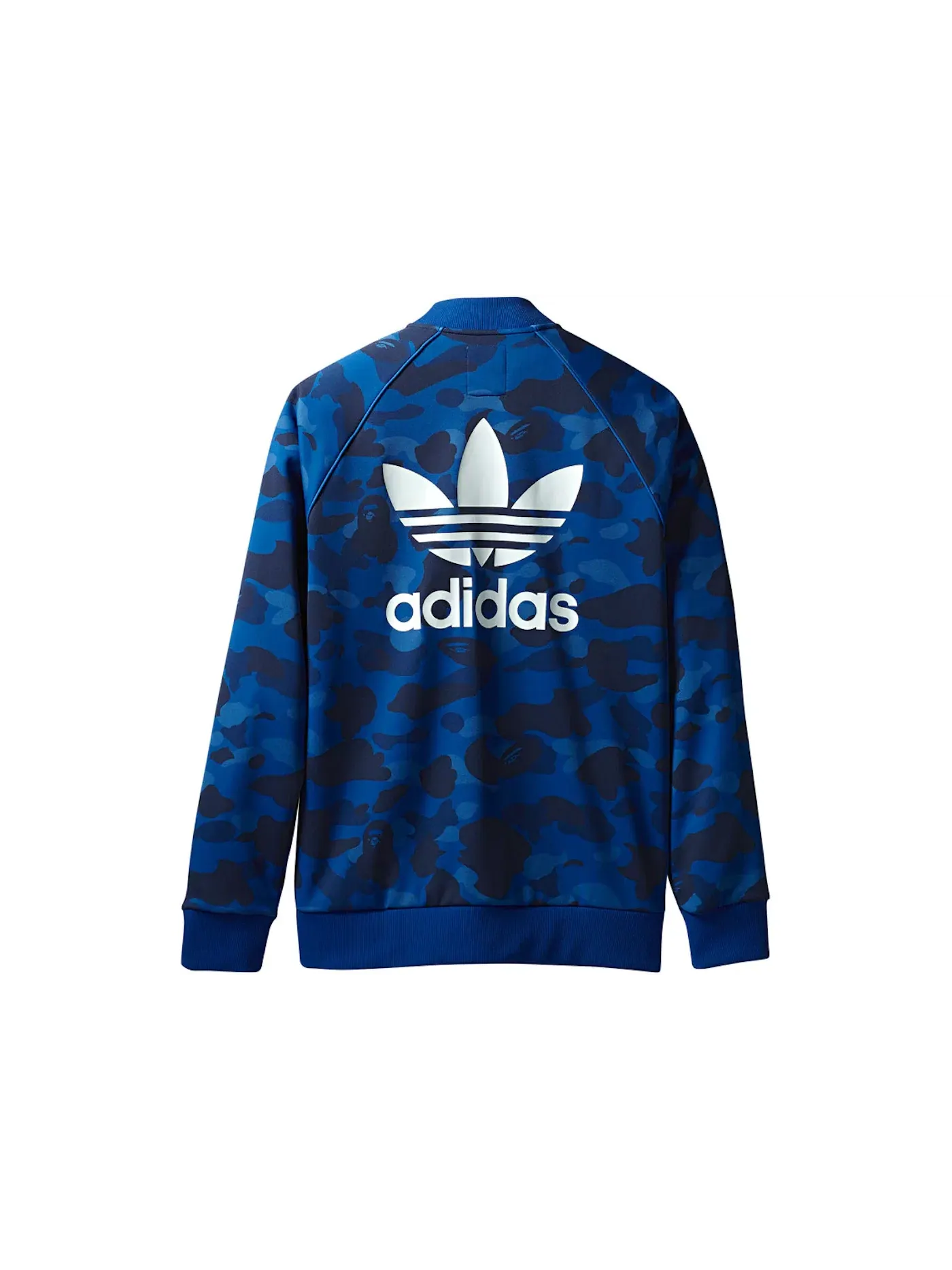 Мужская куртка с принтом BAPE x Adidas adicolor Track Top Blue — изображение 2 из 2, синий