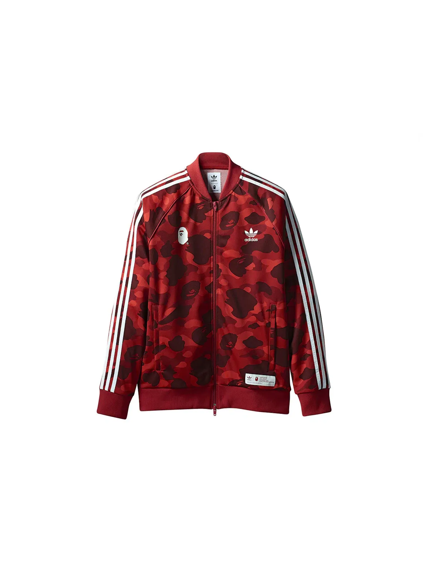 Мужская куртка с длинным рукавом BAPE x Adidas adicolor Track Top — изображение 1 из 2, красный