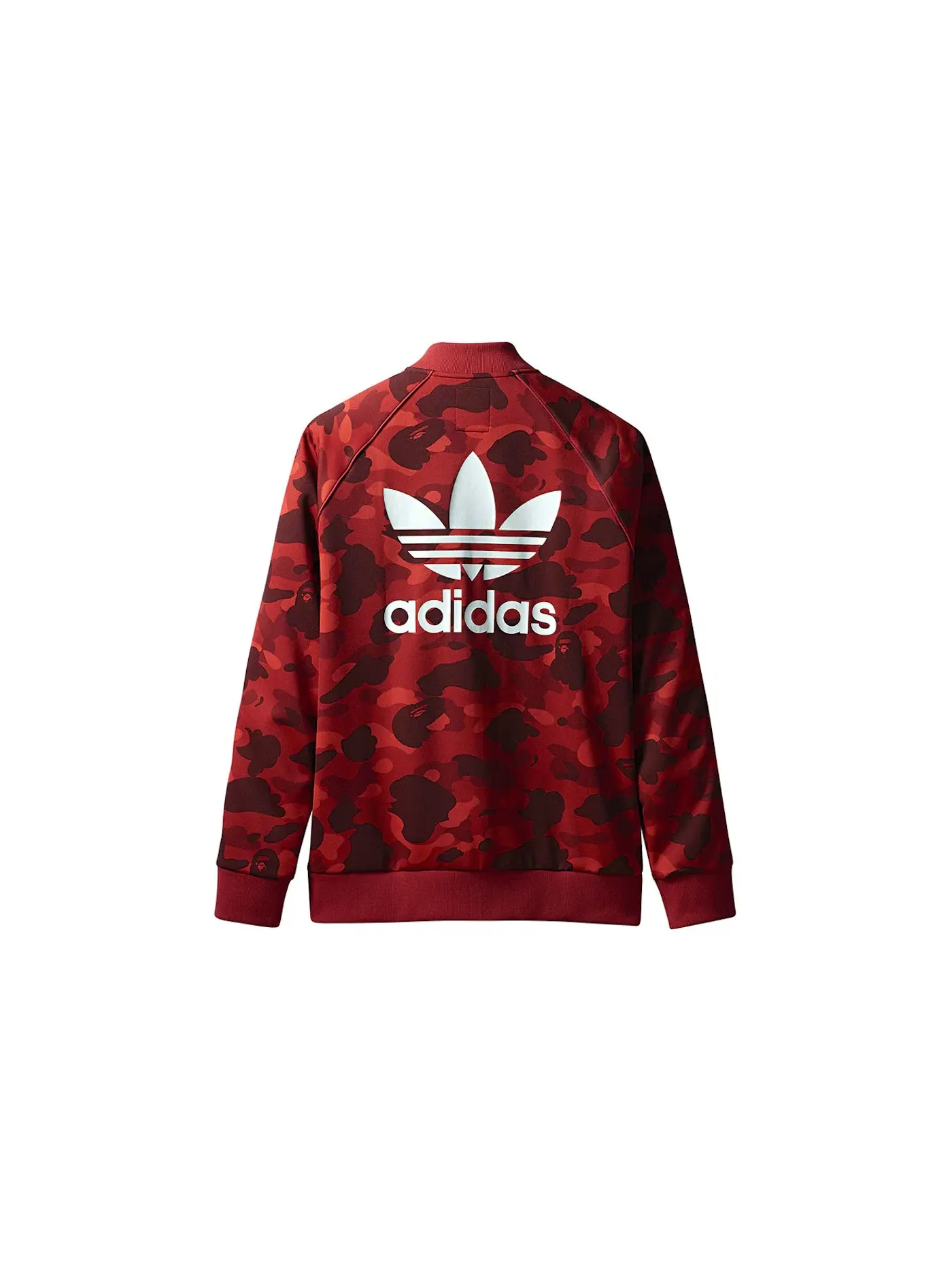 Мужская куртка с длинным рукавом BAPE x Adidas adicolor Track Top — изображение 2 из 2, красный