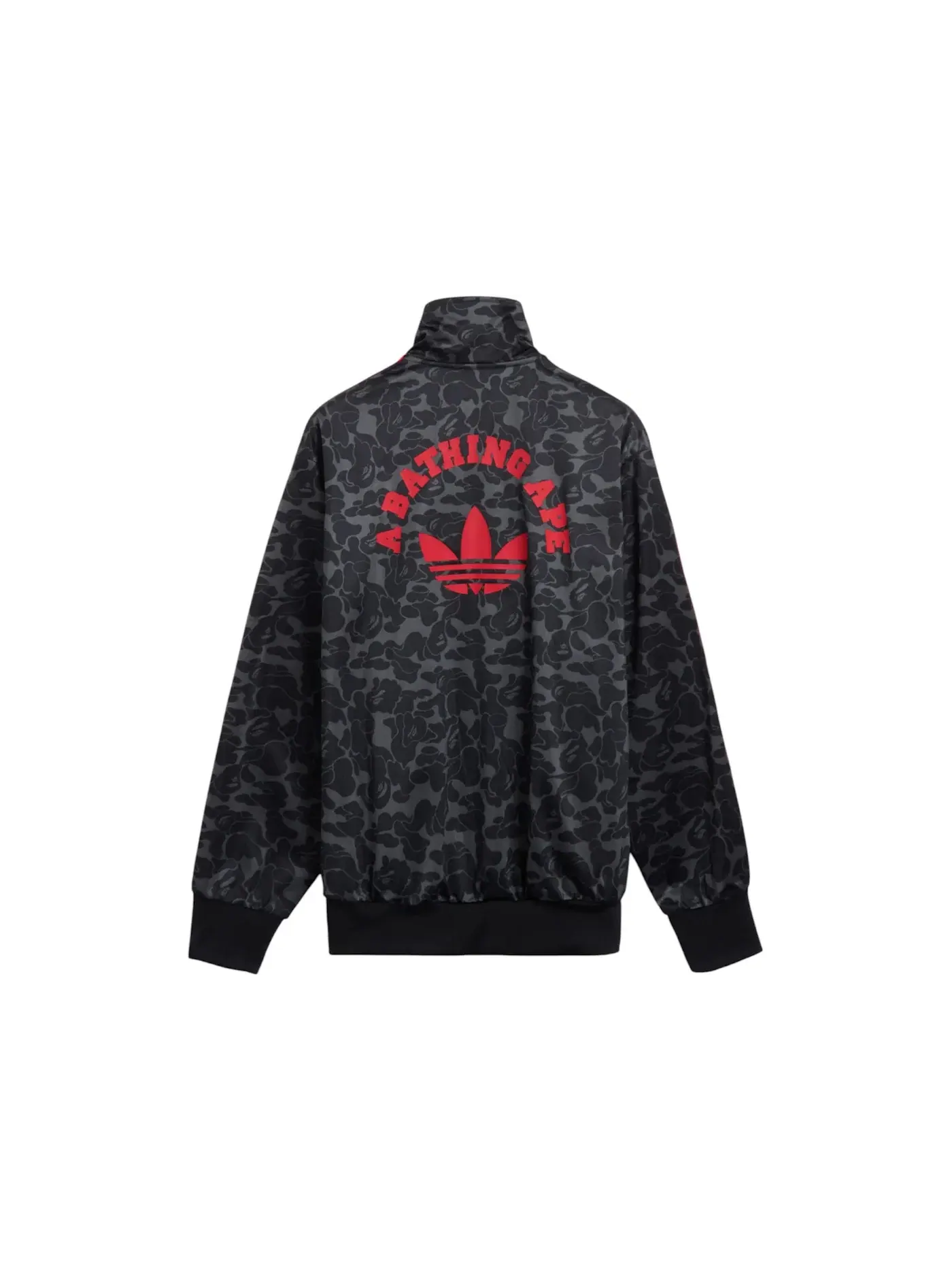 Мужская куртка с камуфляжным принтом BAPE x Adidas All Over Print SSTR Track Top — изображение 2 из 2, черный