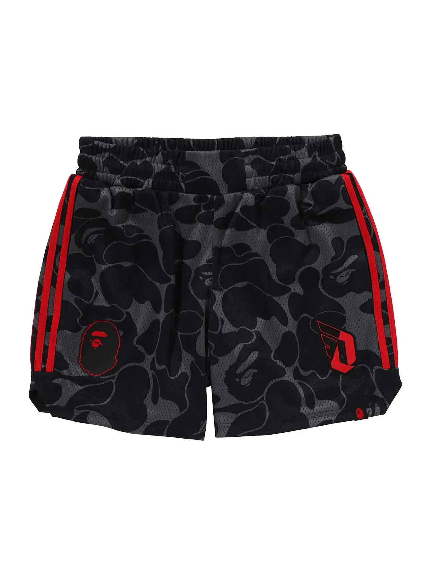 Мужские шорты с сеткой BAPE x Adidas Dame — изображение 1 из 2, черный