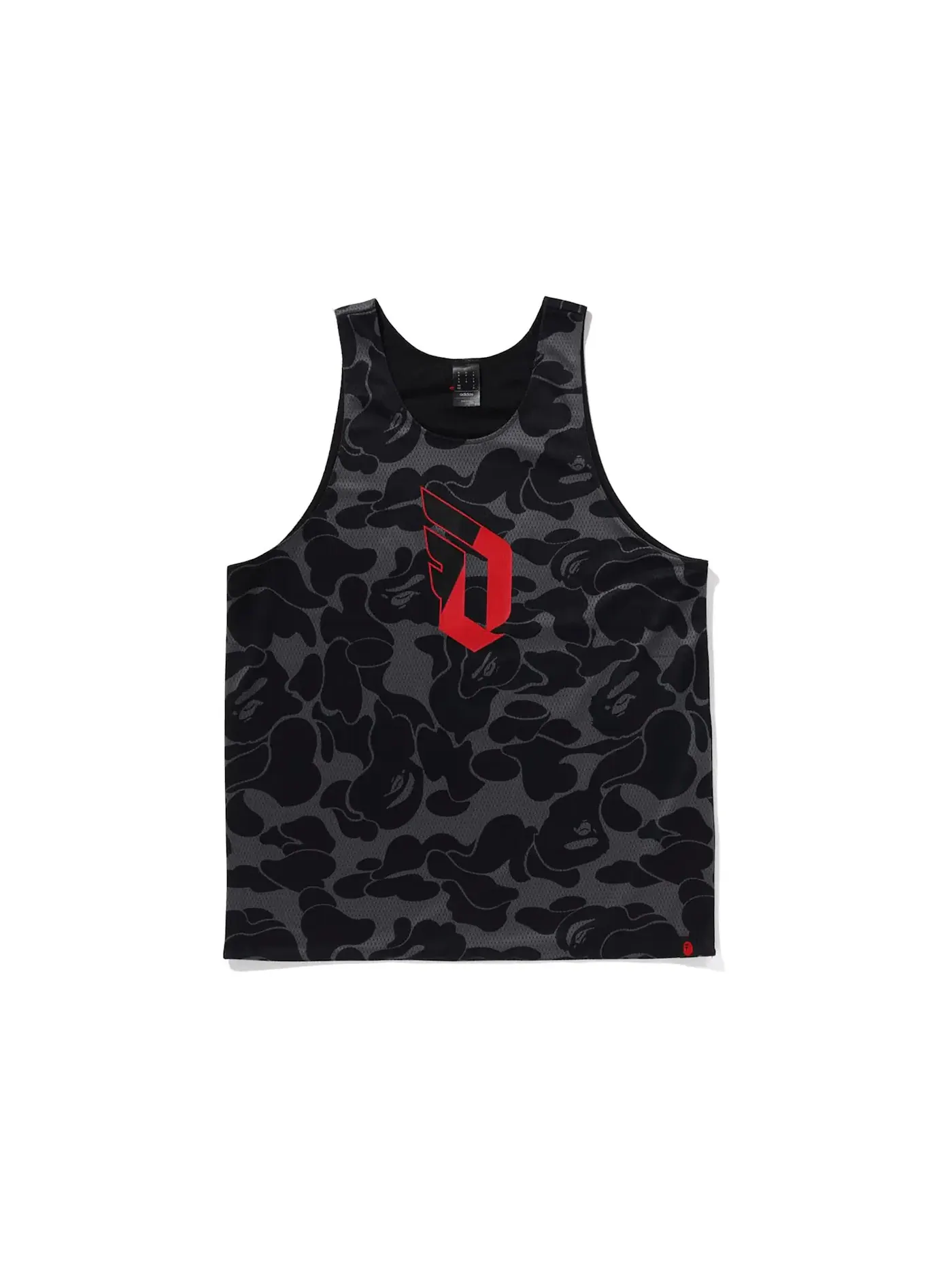 Мужская джерси с принтом BAPE x Adidas Dame Reversible Mesh Top BAPE — изображение 1 из 2, черный