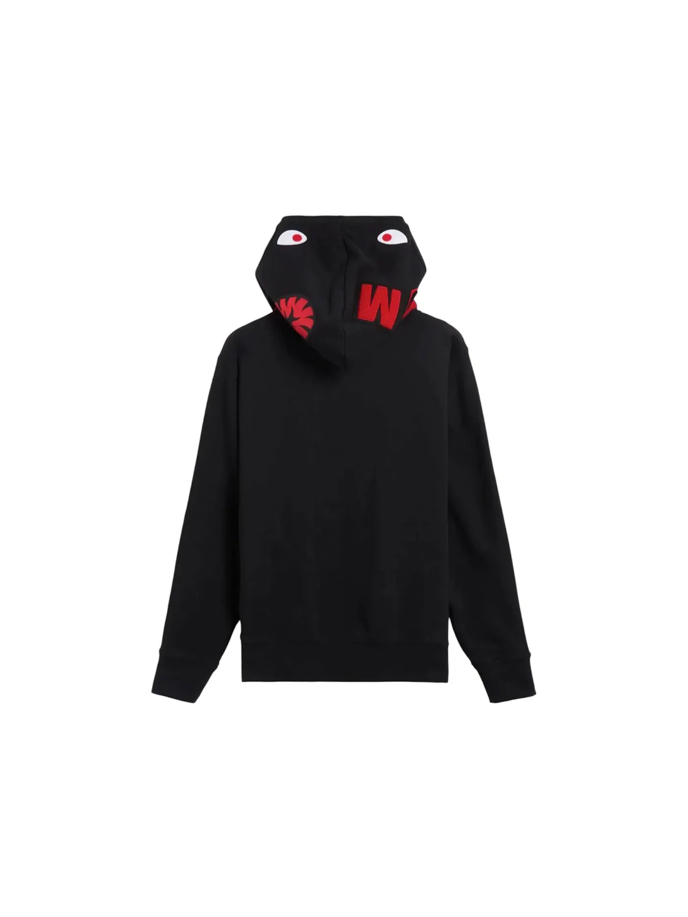 Мужская худи с принтом акулы BAPE x Adidas Hoodie — изображение 2 из 2, черный