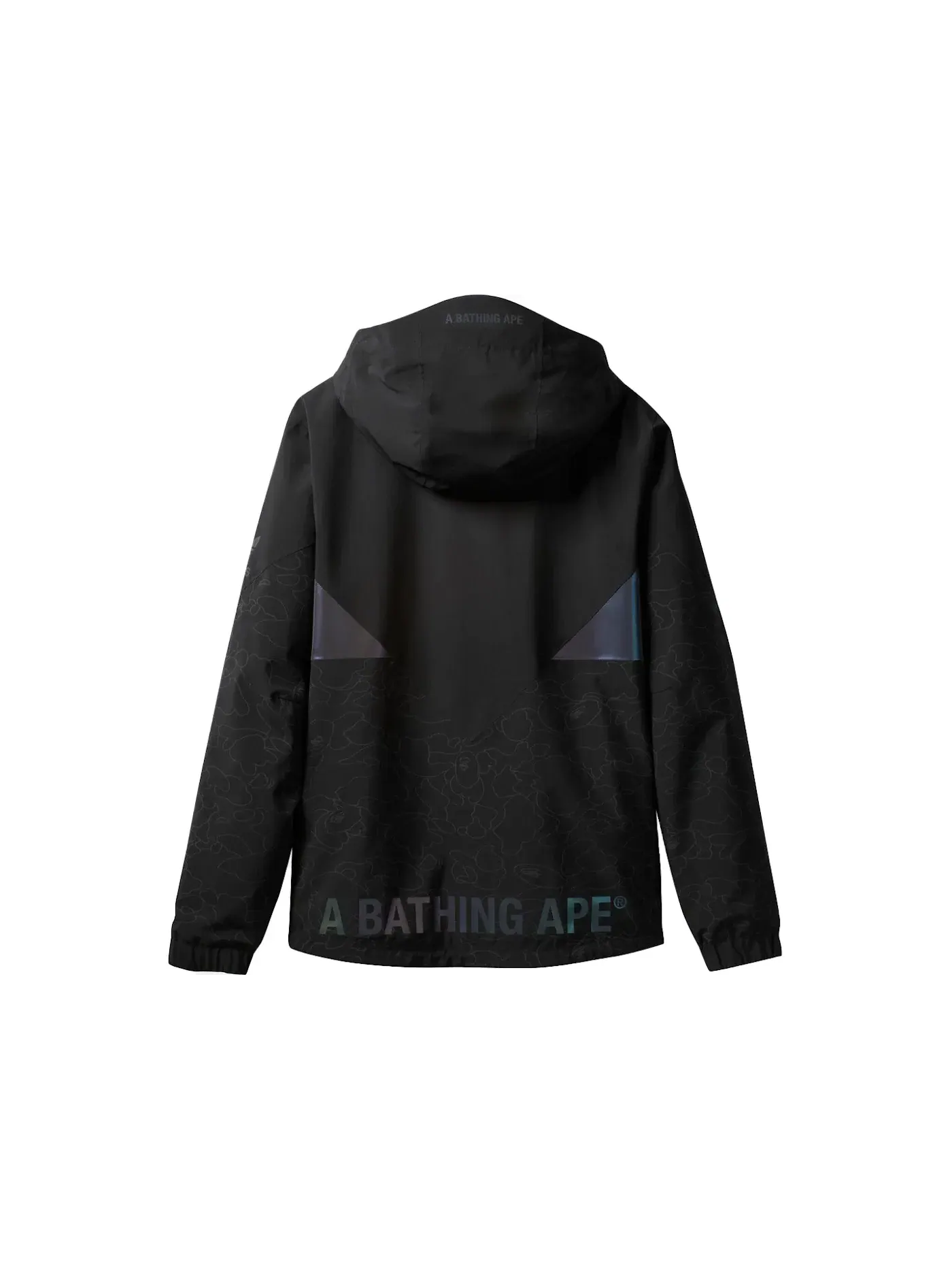 Мужская зимняя куртка с принтом BAPE x Adidas Snow Jacket BAPE — изображение 2 из 2, черный