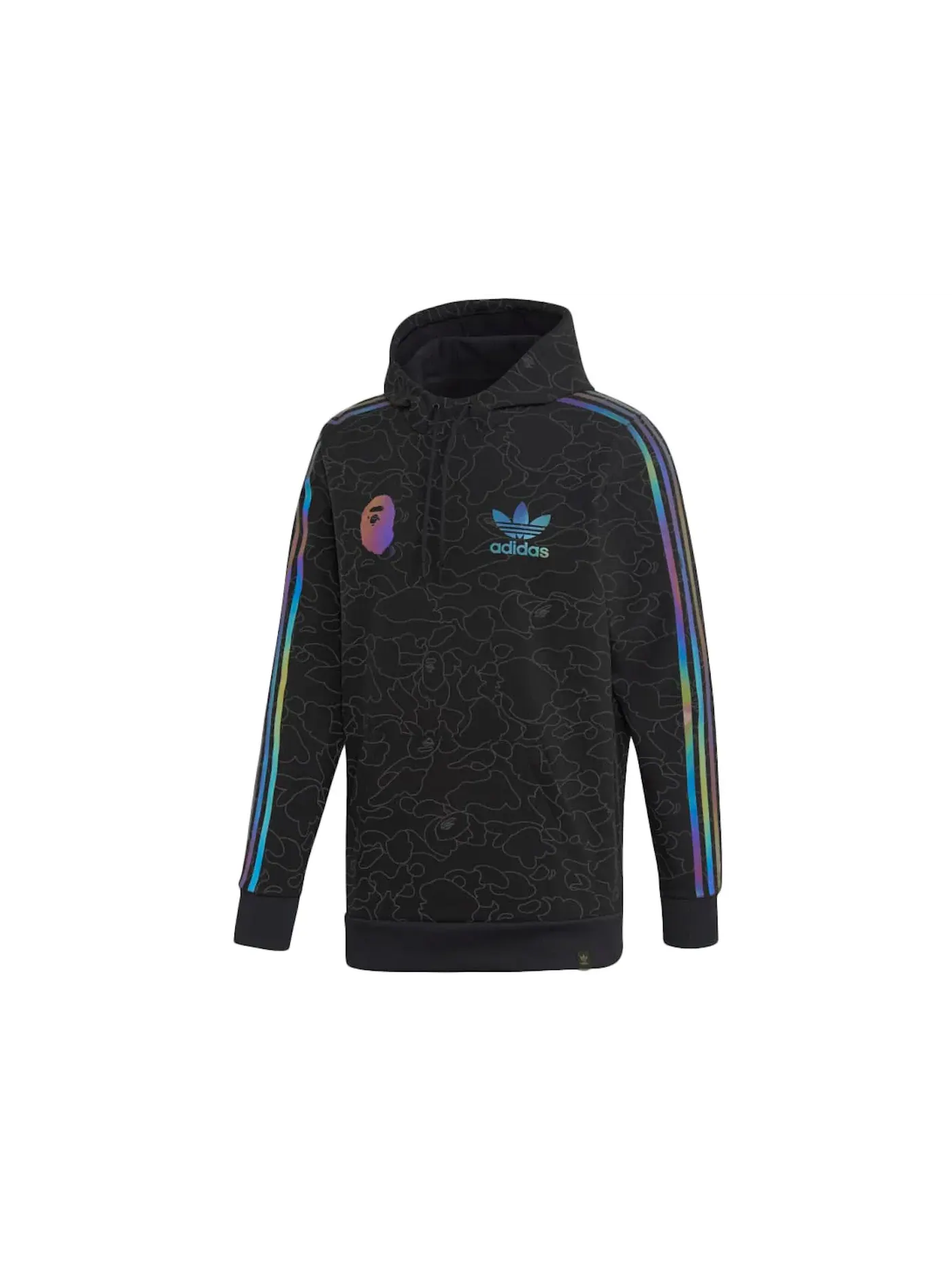 Мужская худи BAPE x Adidas Tech Hoodie BAPE — изображение 1 из 2, черный