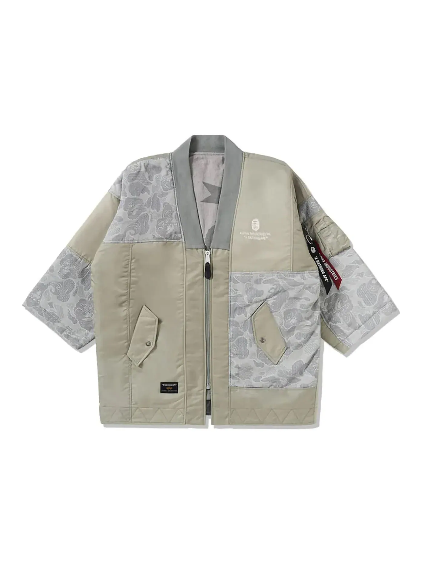 Мужская куртка-кимоно двусторонняя Jacket BAPE — изображение 1 из 2, оливковый