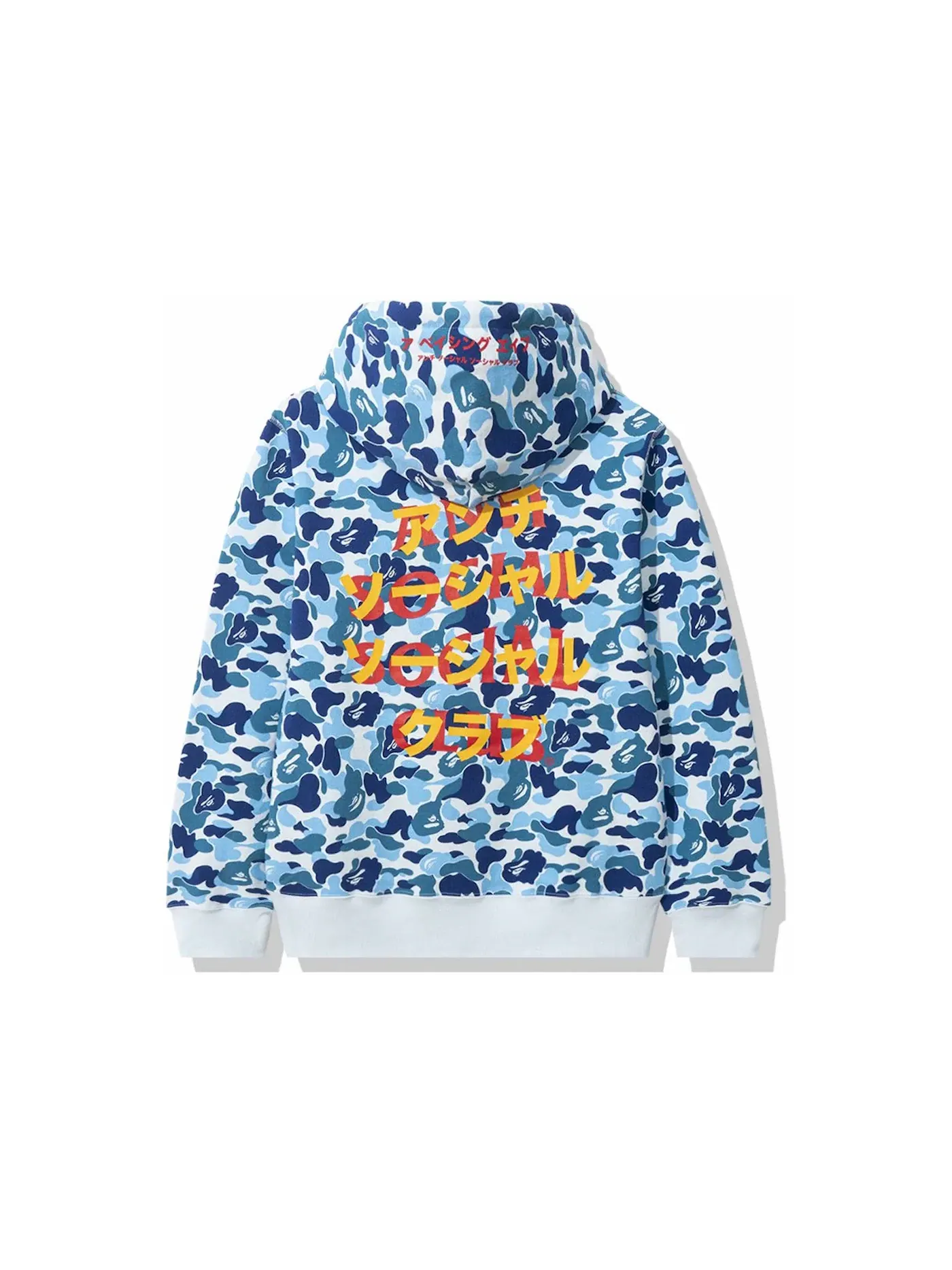 Мужской худи с камуфляжным принтом Pullover Hoodie BAPE — изображение 1 из 2, синий