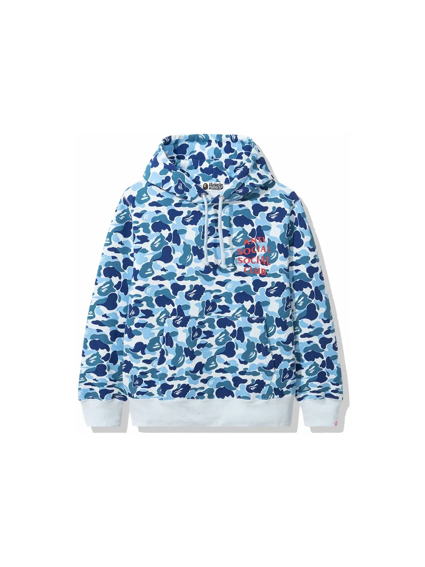 Мужской худи с камуфляжным принтом Pullover Hoodie BAPE — изображение 2 из 2, синий