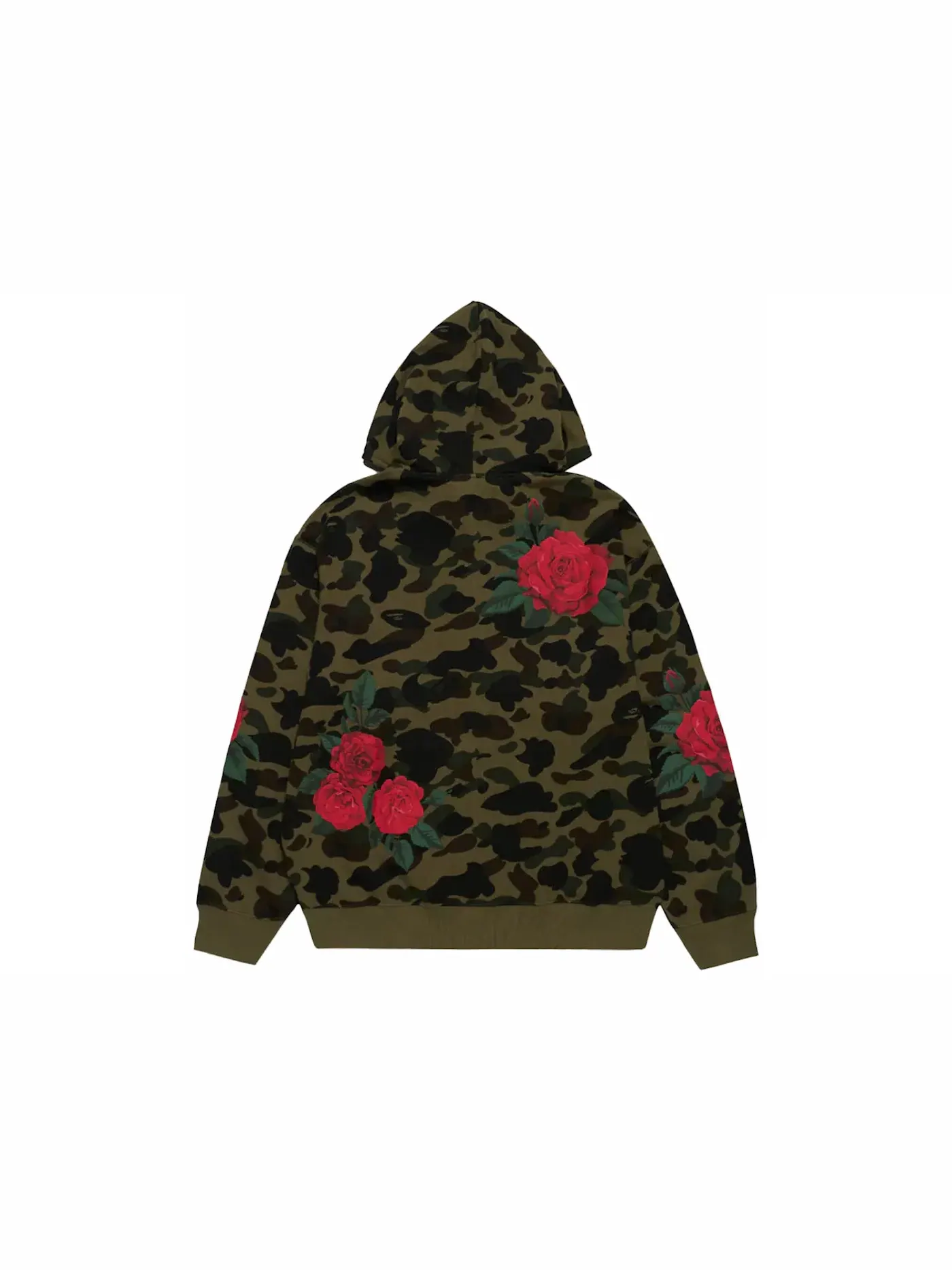 Мужская худи с принтом BAPE x Anti-Social Social Club Full Zip Hoodie BAPE — изображение 2 из 2, зеленый