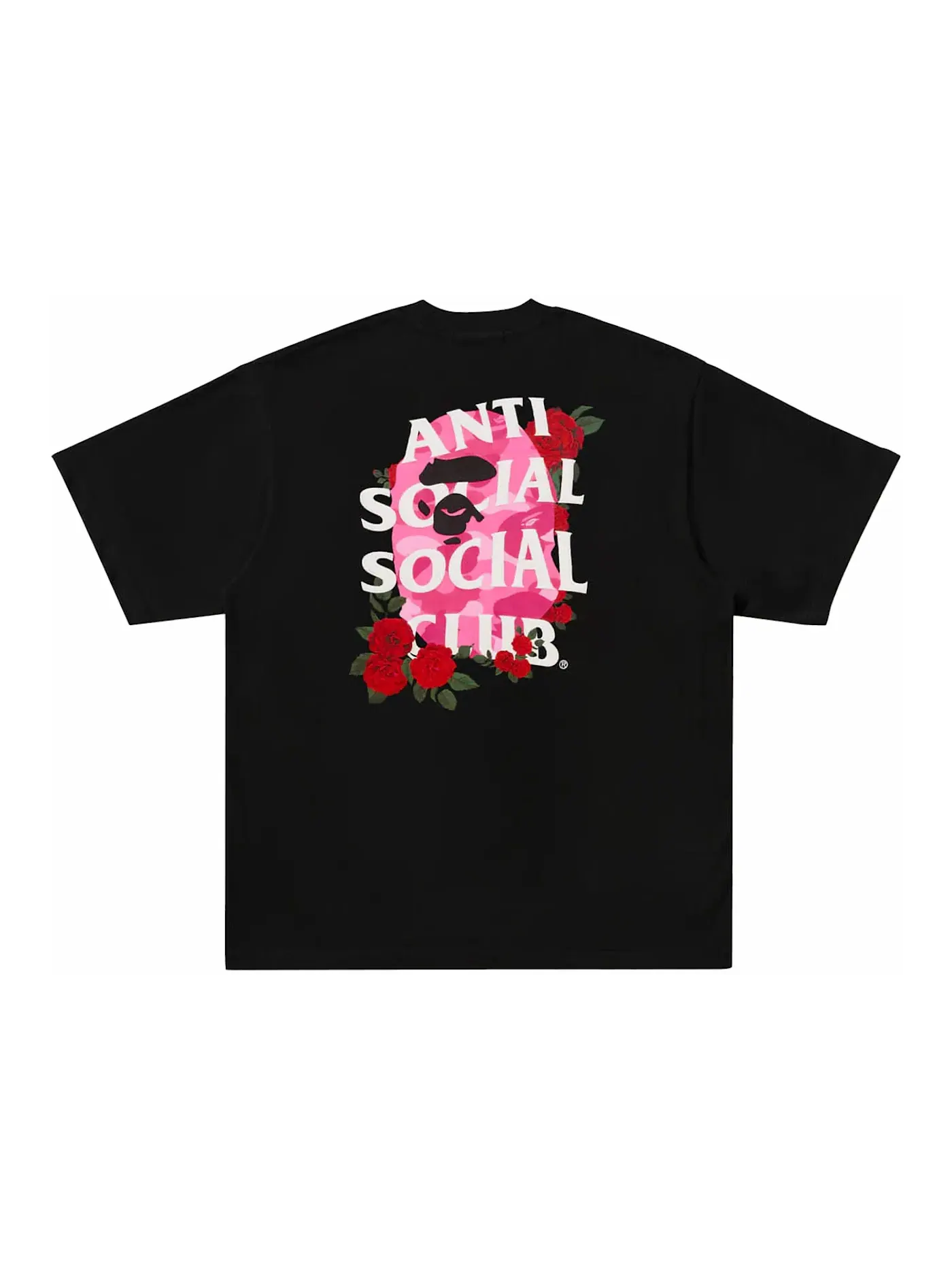 Мужская футболка с принтом BAPE x Anti Social Social Club III Tee BAPE — изображение 1 из 2, черный