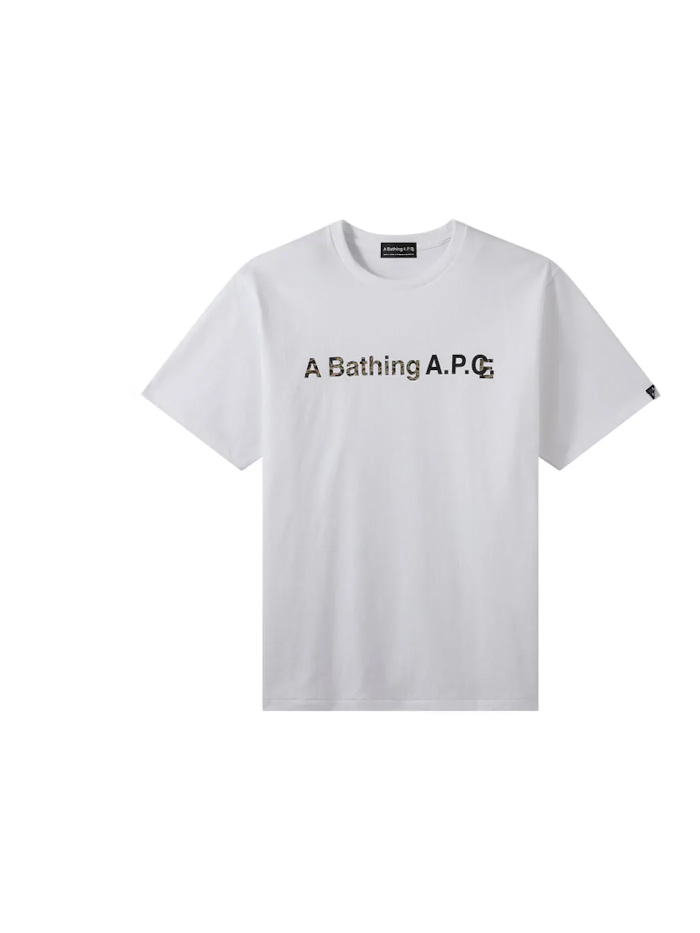 Футболка унисекс с принтом BAPE x A.P.C T-shirt BAPE — изображение 1 из 1, белый