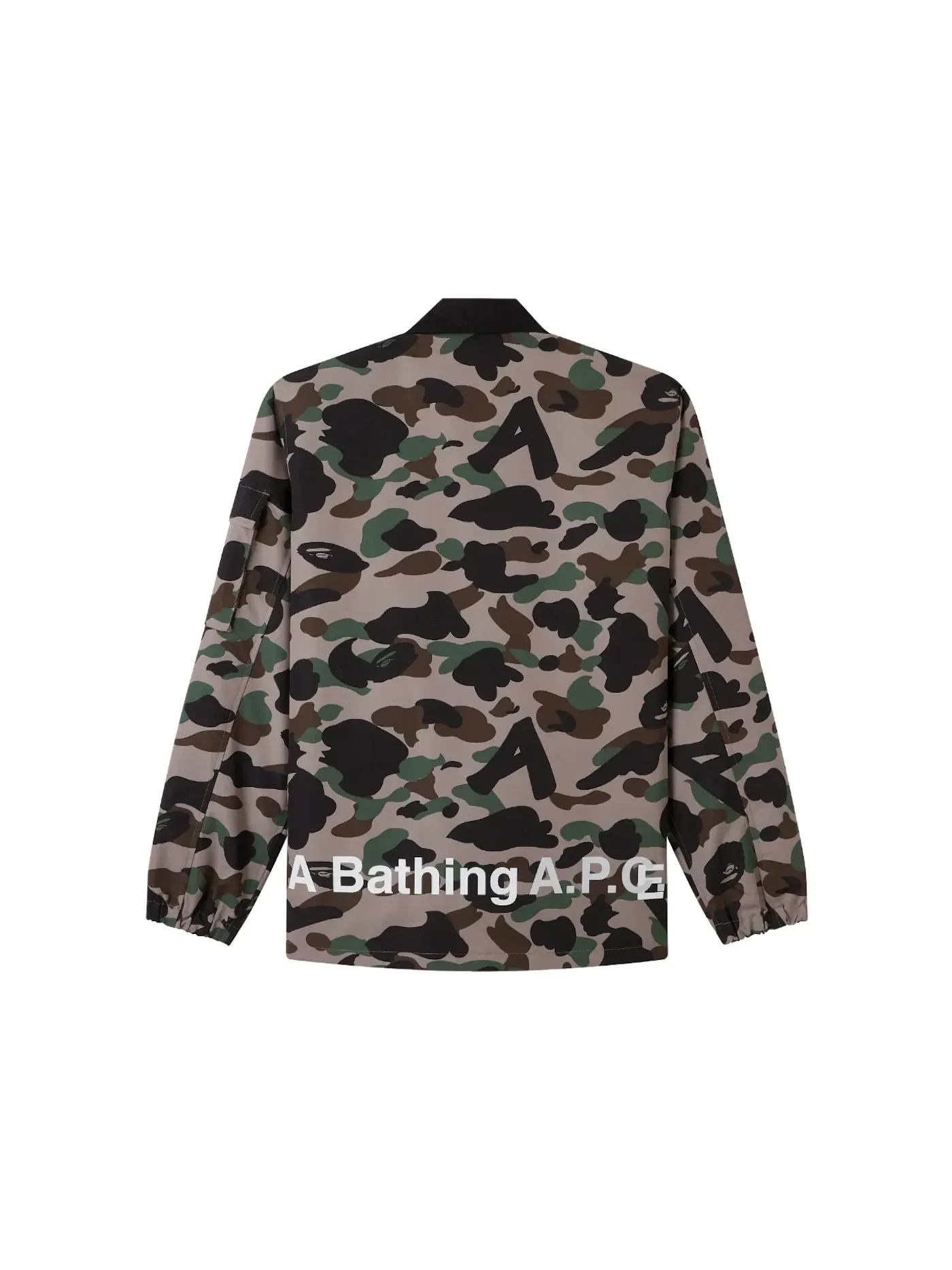 Мужская куртка-тренч с принтом BAPE x A.P.C. Camo Coach — изображение 2 из 2, бежевый