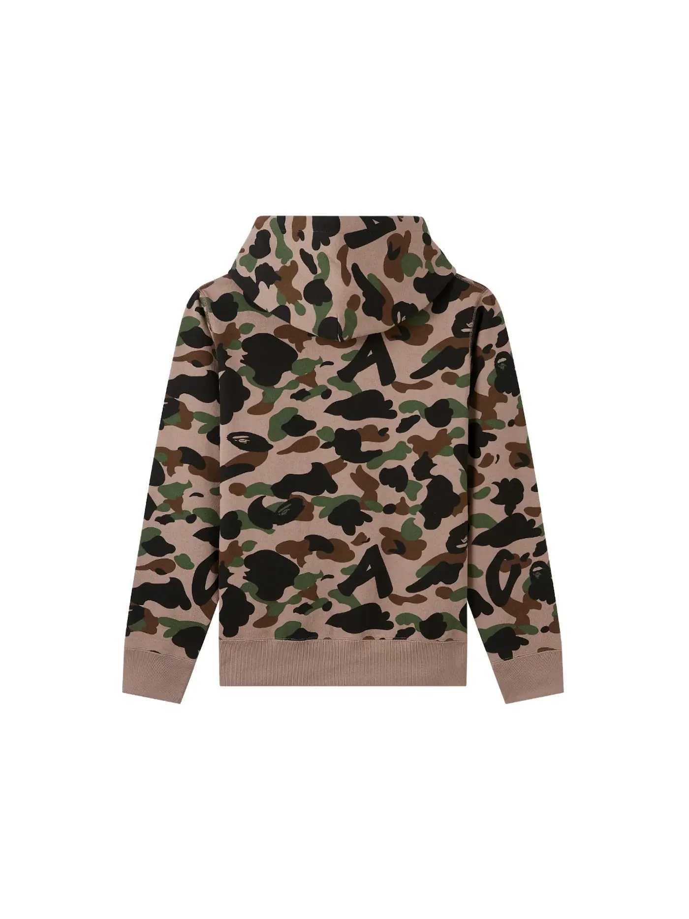 Женский худи с камуфляжным принтом BAPE — изображение 2 из 2, бежевый