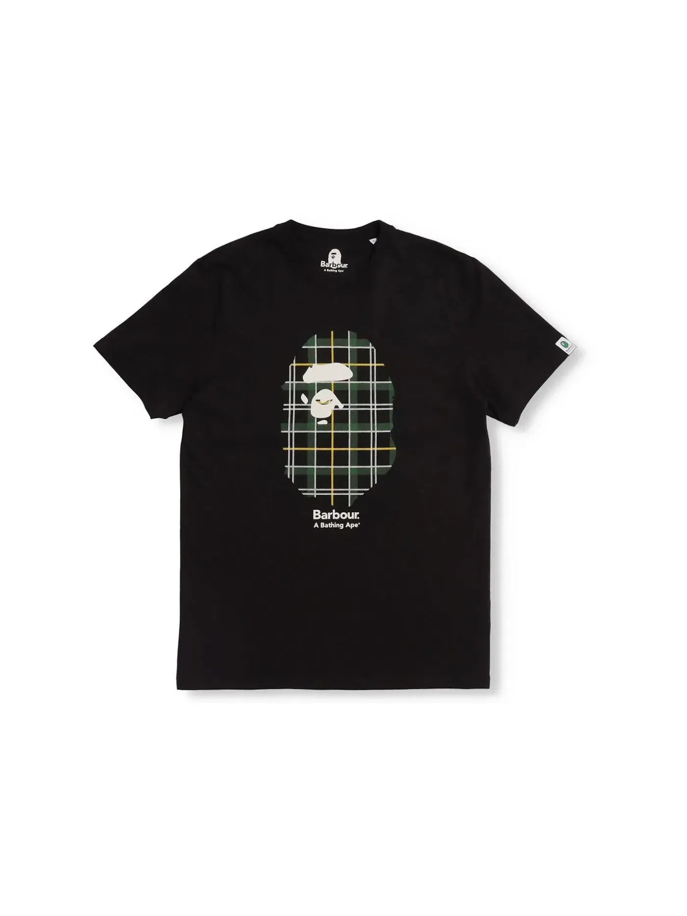 Мужская футболка с принтом BAPE x Barbour Tee BAPE — изображение 1 из 2, черный